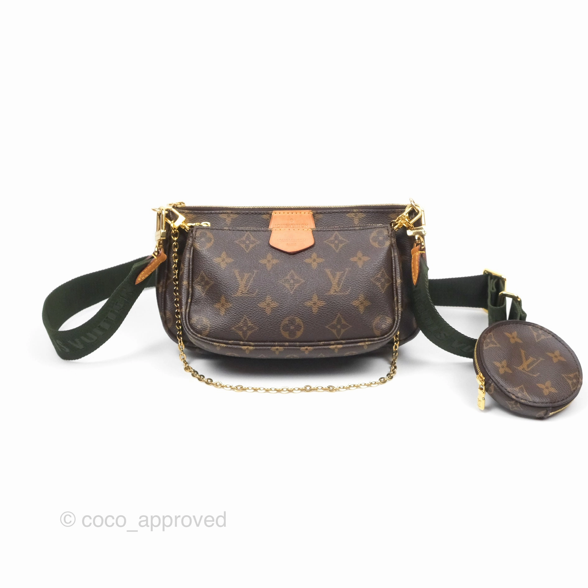 Louis Vuitton Multi Pochette Accessories Khaki Monogram Canvas
