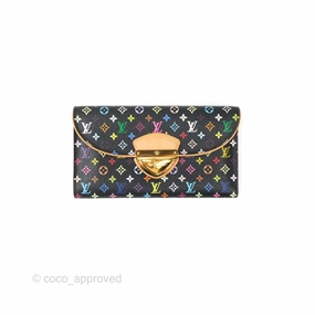 Louis Vuitton Multicolor Monogram Eugenie Wallet Canvas Black