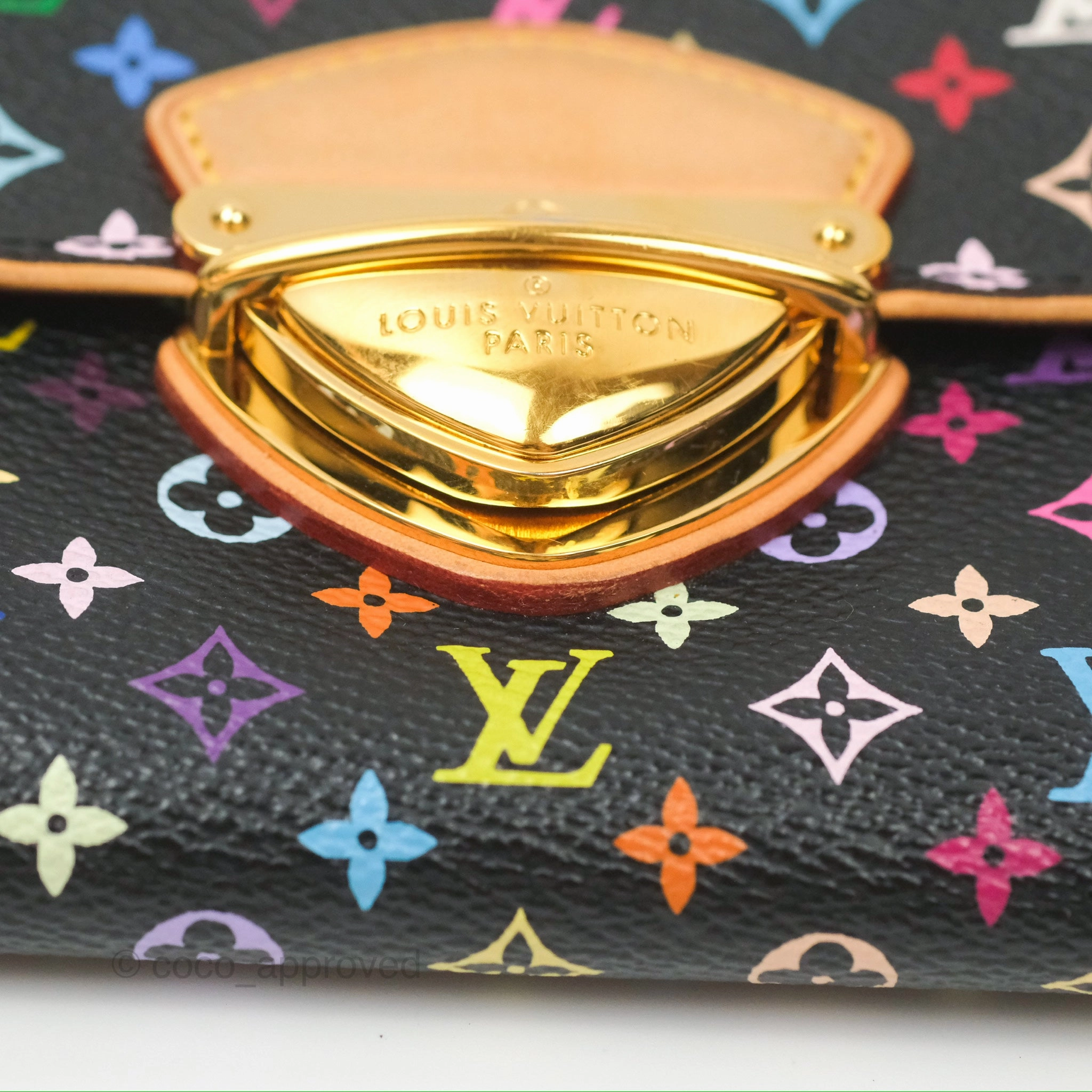 Louis Vuitton Multicolor Monogram Eugenie Wallet Canvas Black