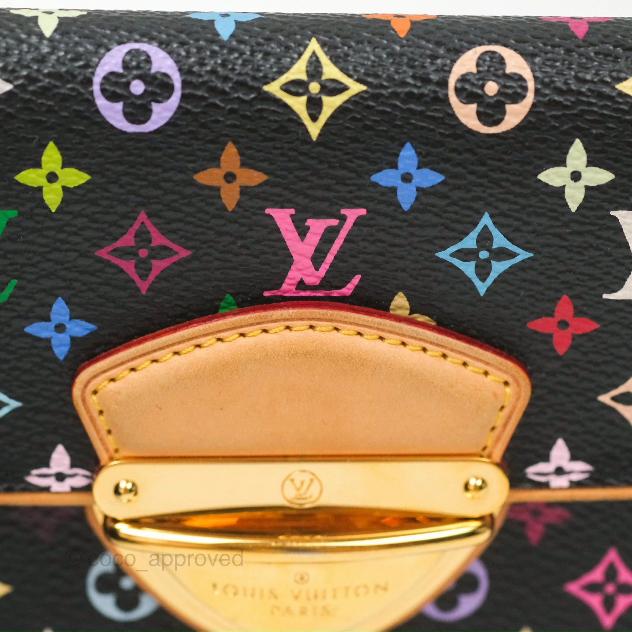 Louis Vuitton Multicolor Monogram Eugenie Wallet Canvas Black