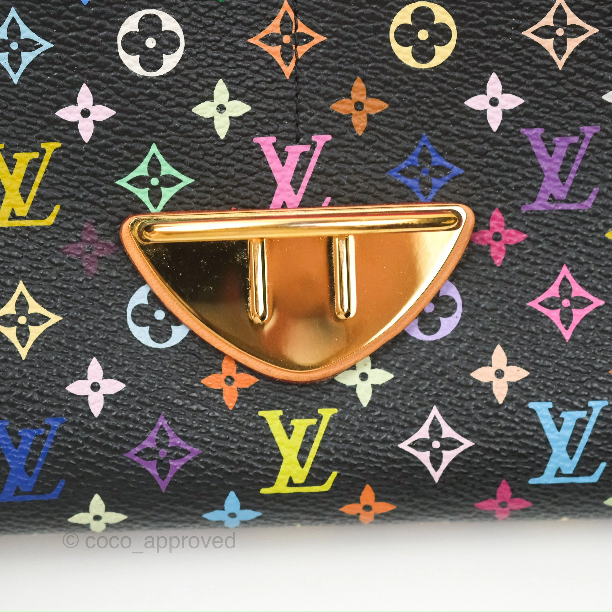 Louis Vuitton Multicolor Monogram Eugenie Wallet Canvas Black