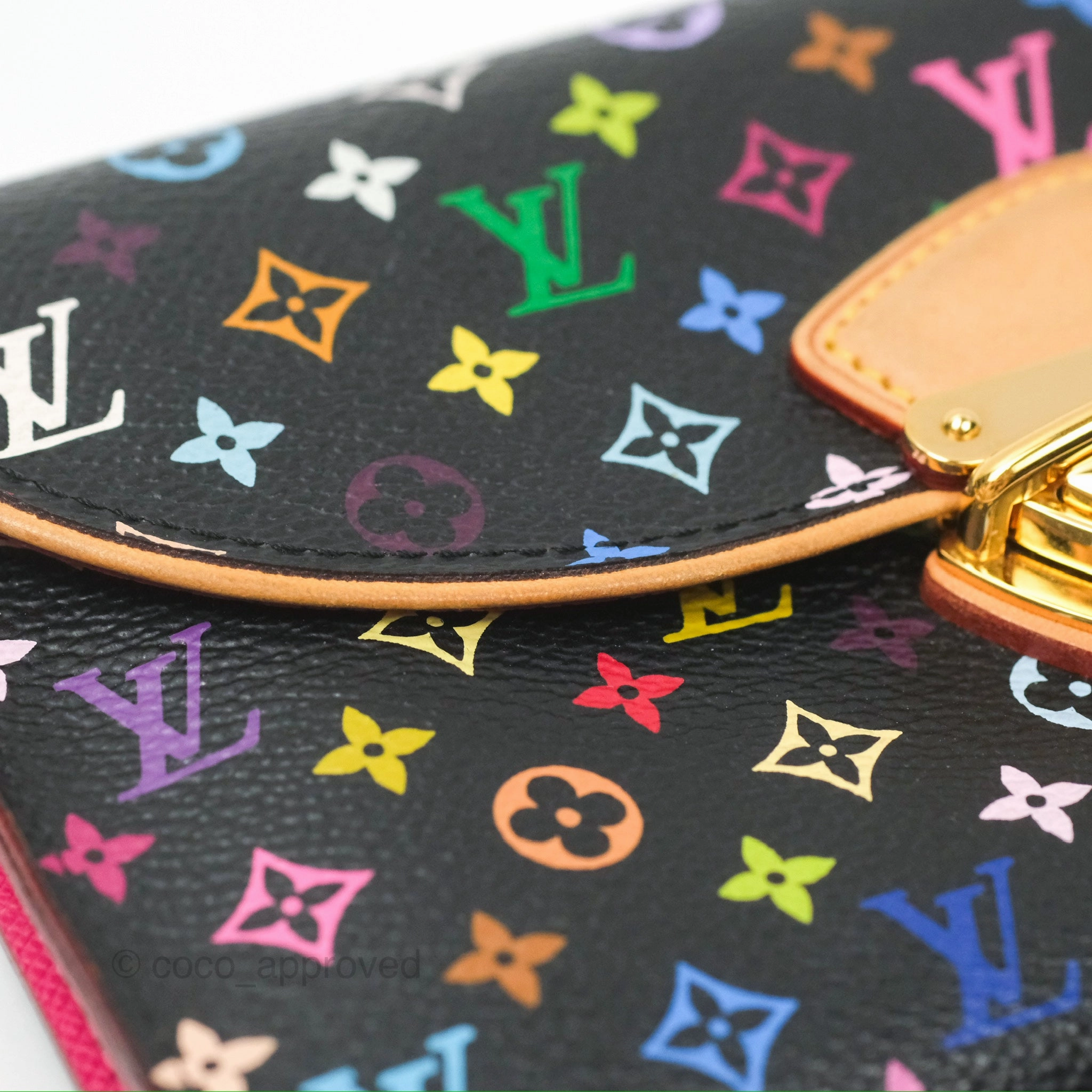 Louis Vuitton Multicolor Monogram Eugenie Wallet Canvas Black
