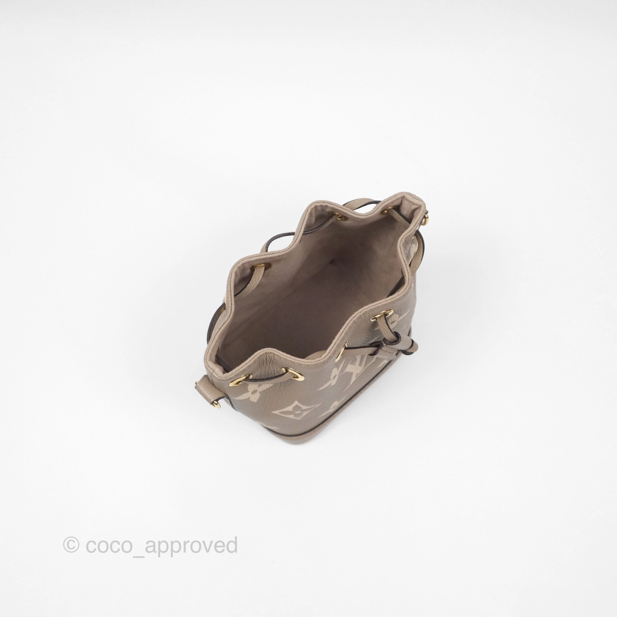 Louis Vuitton Nano Noe Monogram Dove/Cream Canvas