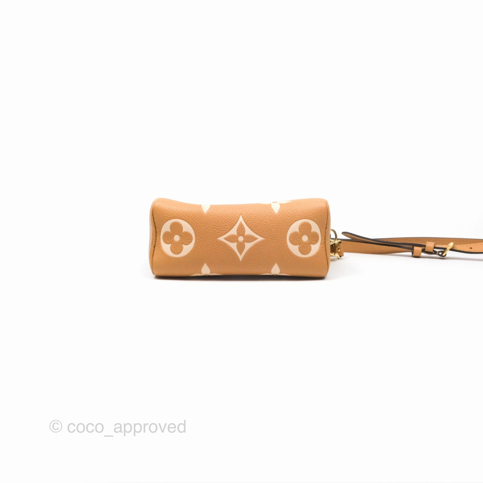 Louis Vuitton Nano Speedy Monogram Arizona Creme