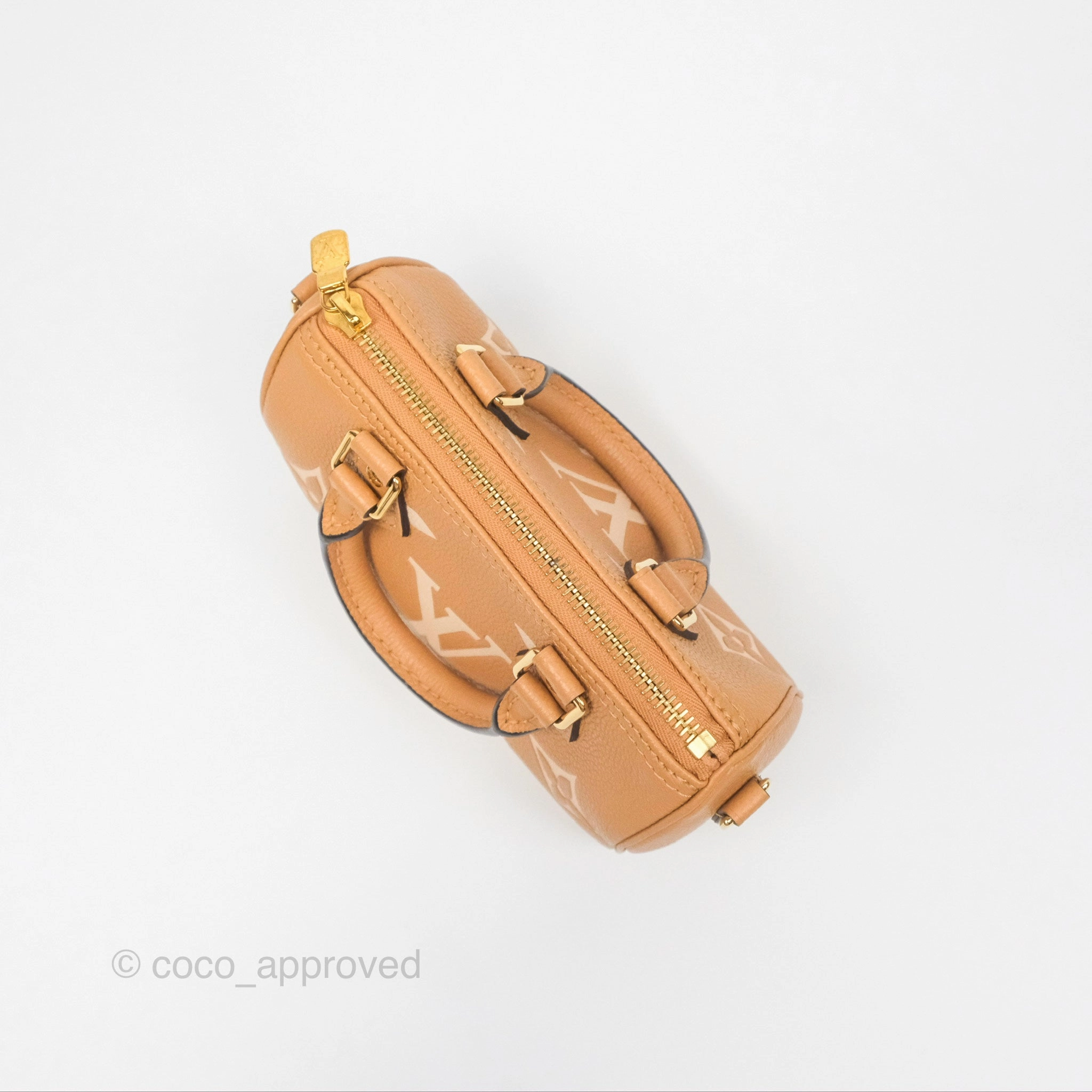 Louis Vuitton Nano Speedy Monogram Arizona Creme