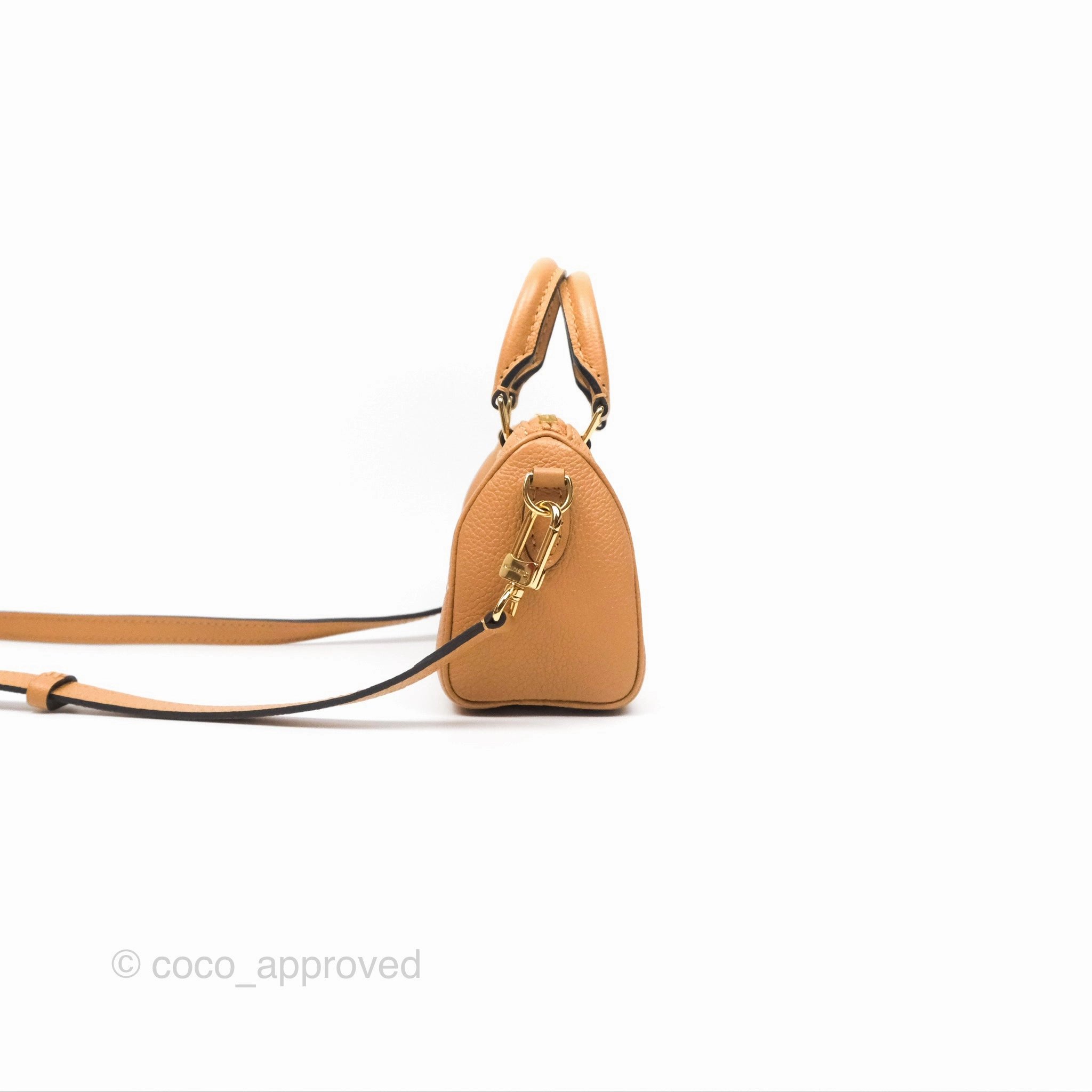 Louis Vuitton Nano Speedy Monogram Arizona Creme