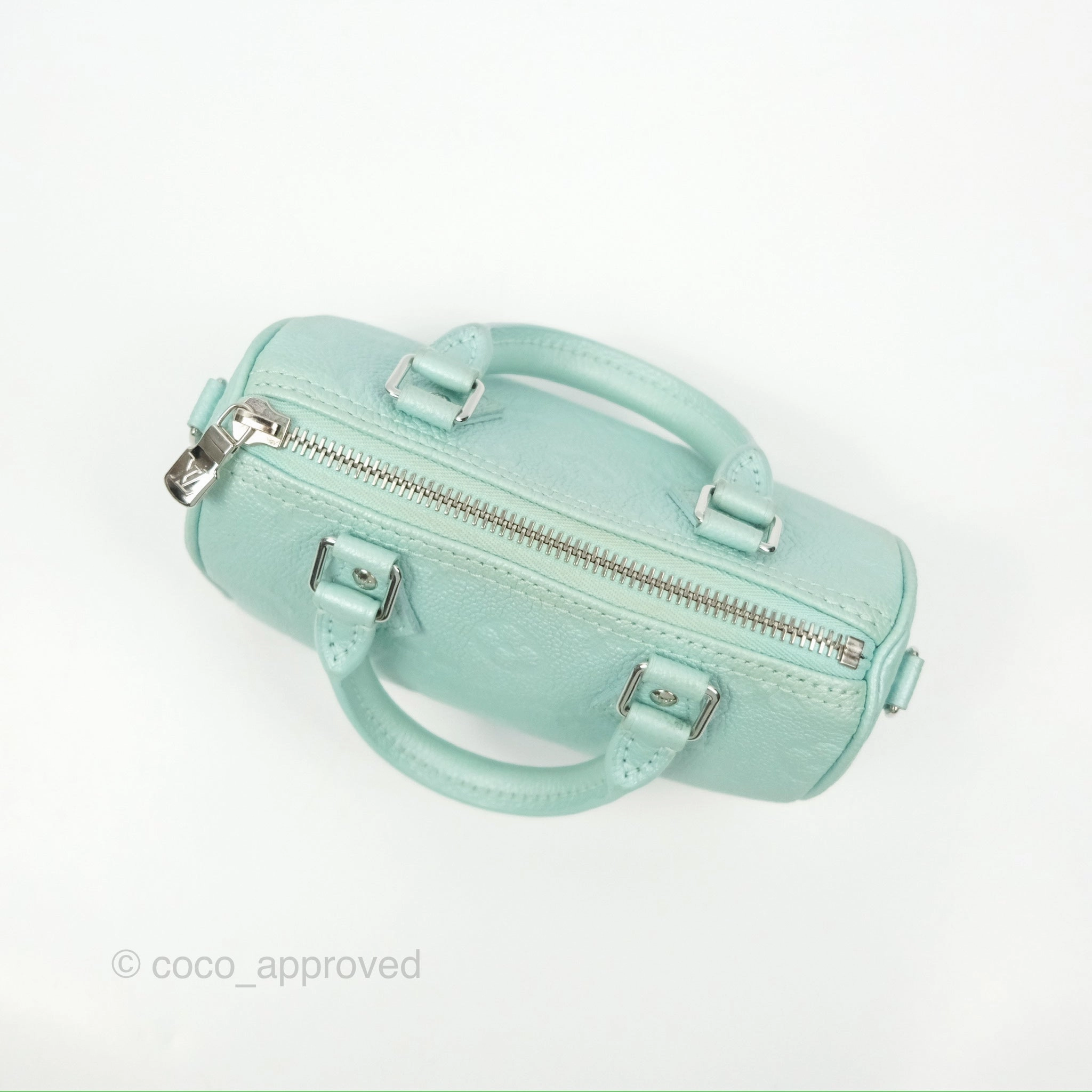 Louis Vuitton Nano Speedy Monogram Empreinte Pearly Lagoon Blue