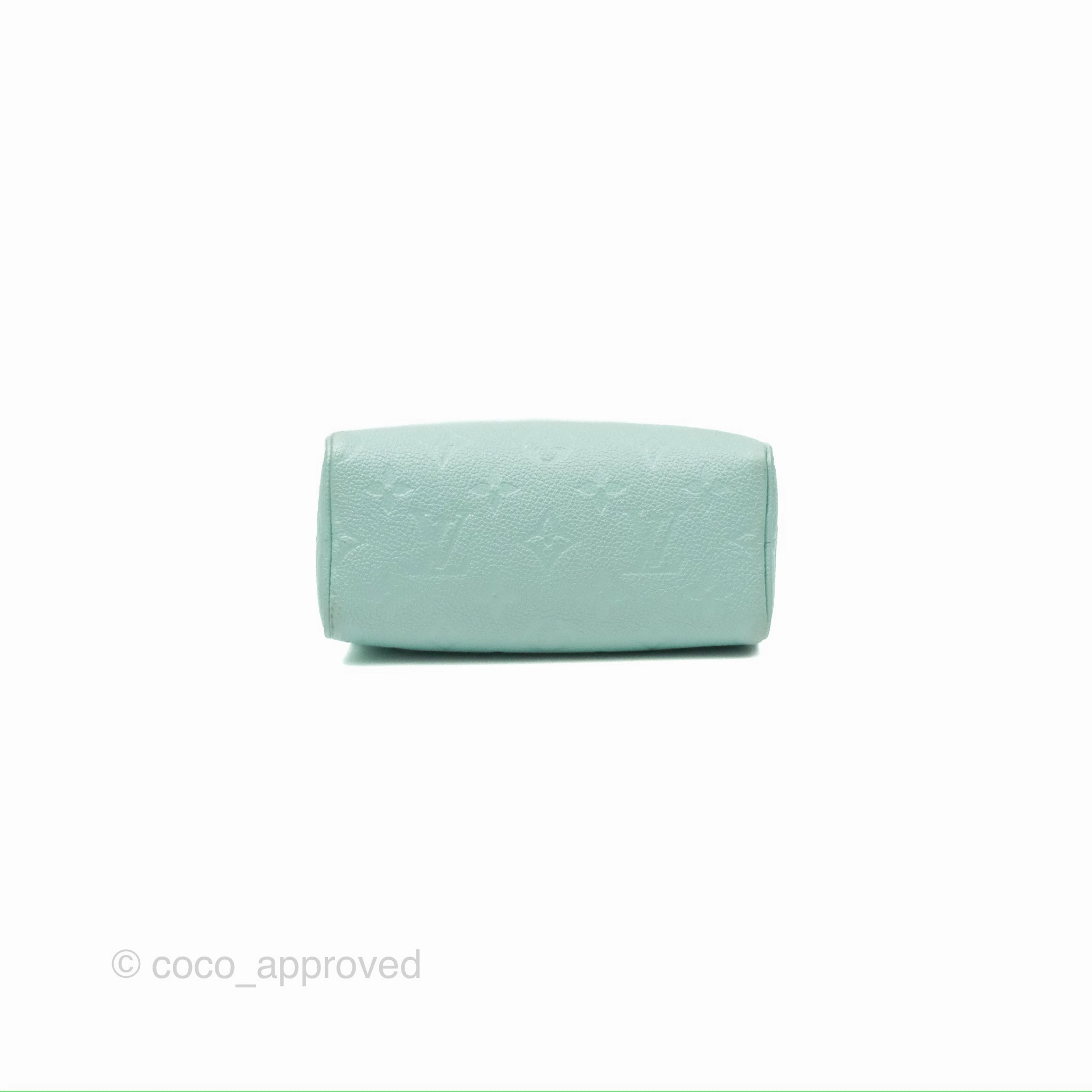 Louis Vuitton Nano Speedy Monogram Empreinte Pearly Lagoon Blue