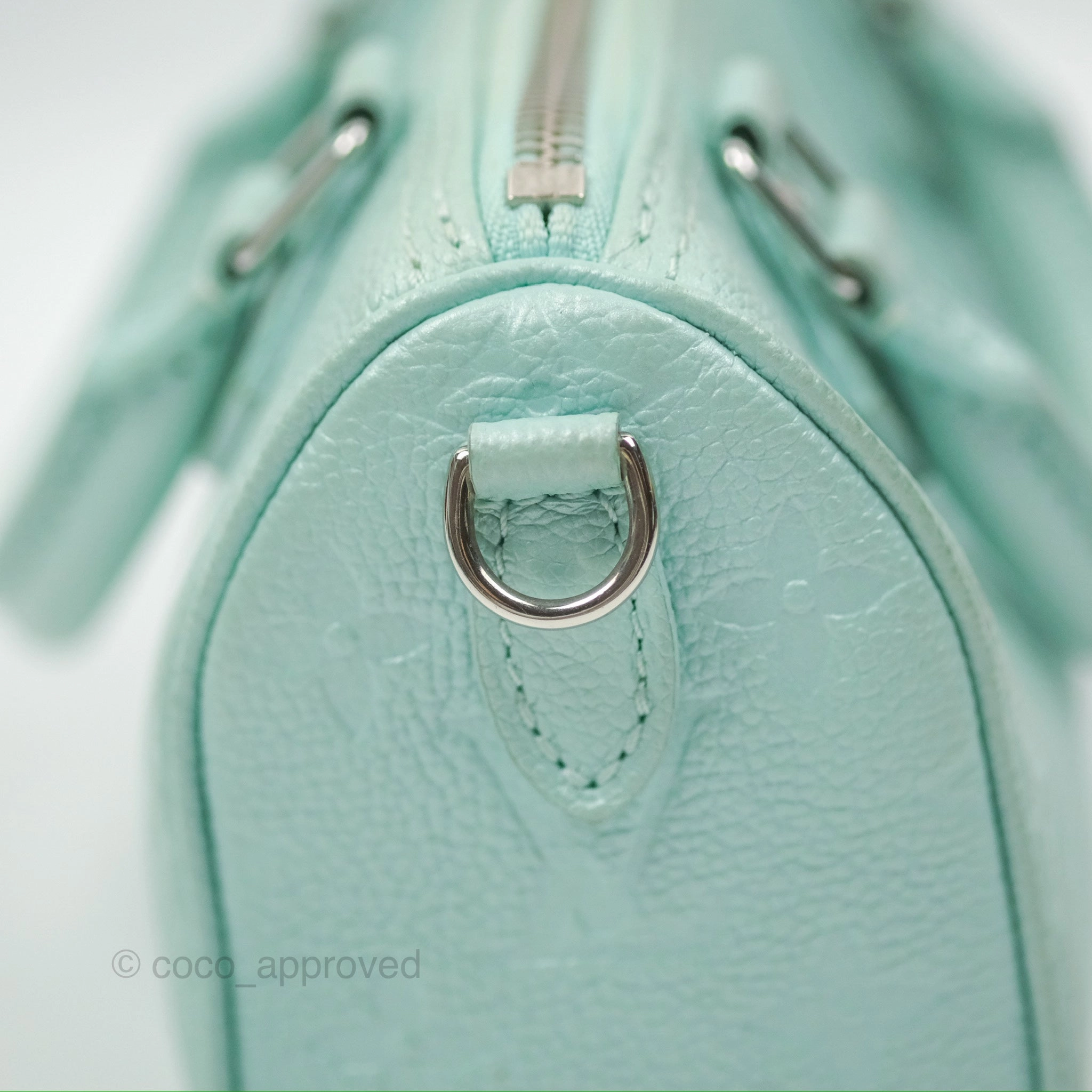 Louis Vuitton Nano Speedy Monogram Empreinte Pearly Lagoon Blue