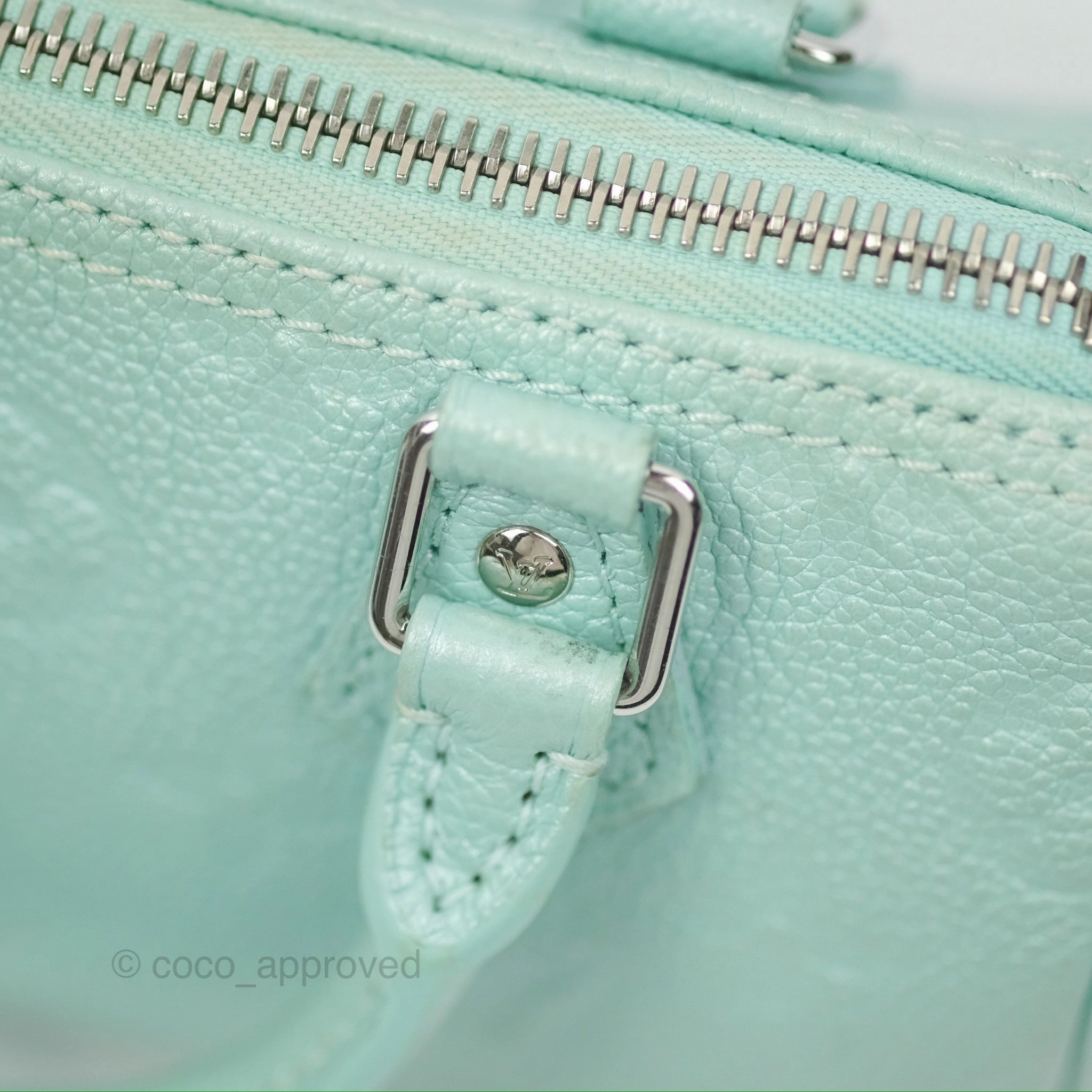 Louis Vuitton Nano Speedy Monogram Empreinte Pearly Lagoon Blue