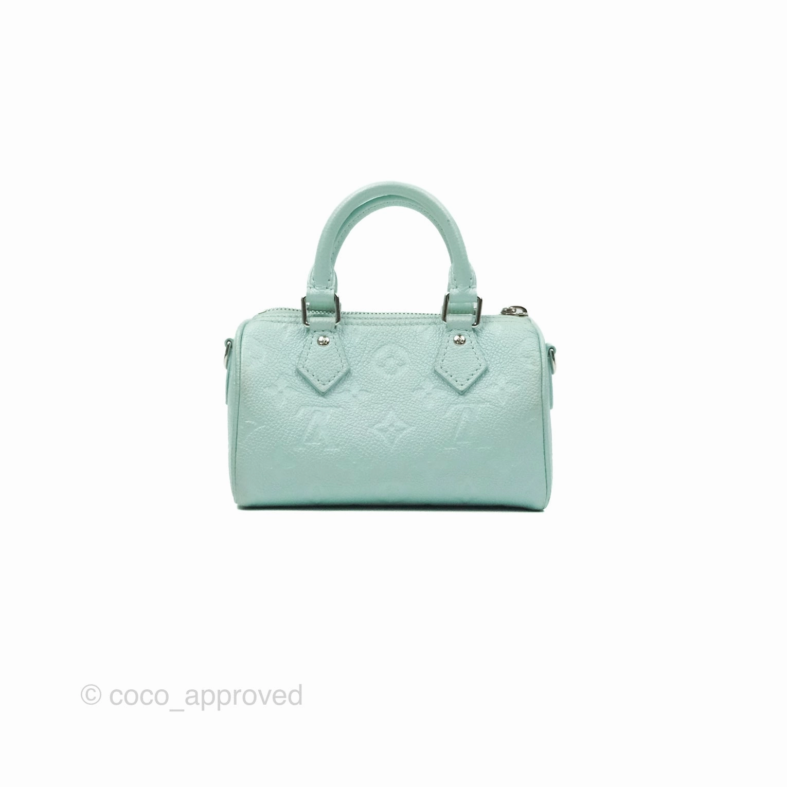 Louis Vuitton Nano Speedy Monogram Empreinte Pearly Lagoon Blue