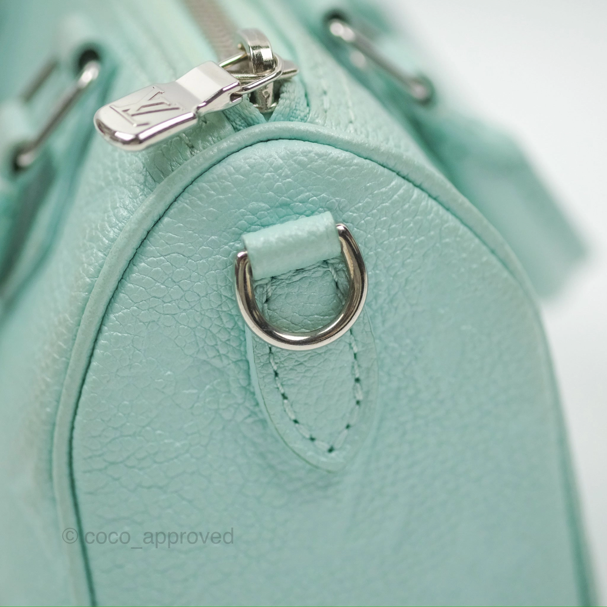 Louis Vuitton Nano Speedy Monogram Empreinte Pearly Lagoon Blue
