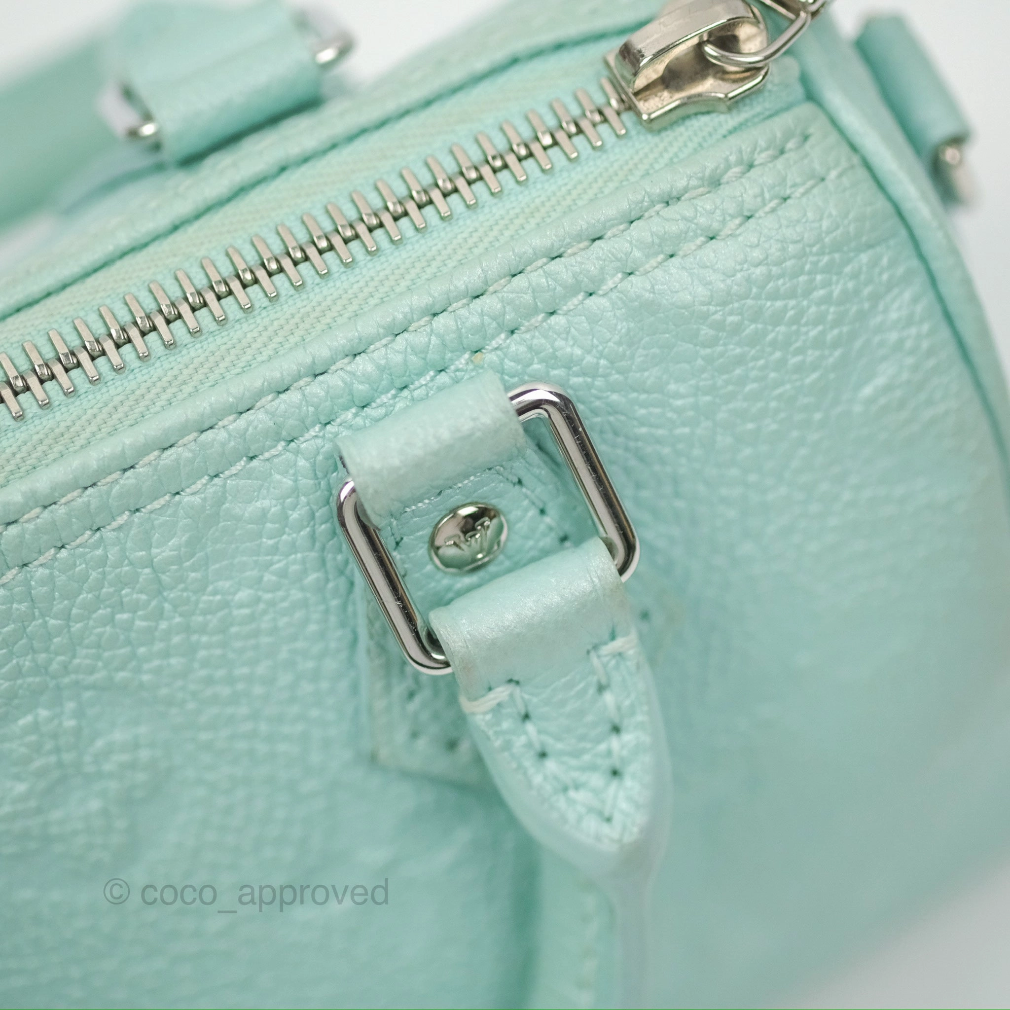 Louis Vuitton Nano Speedy Monogram Empreinte Pearly Lagoon Blue
