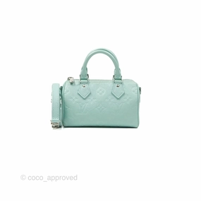 Louis Vuitton Nano Speedy Monogram Empreinte Pearly Lagoon Blue
