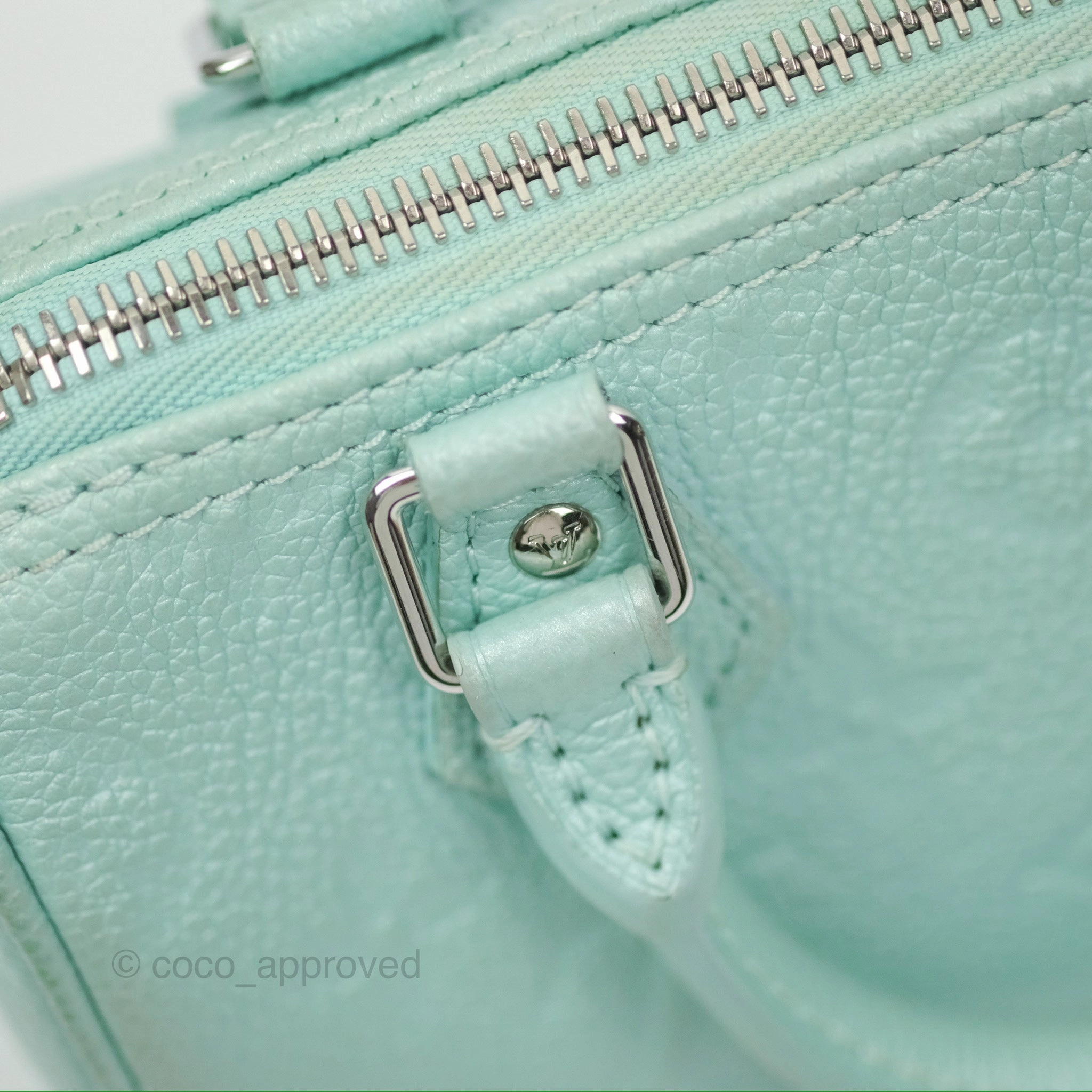 Louis Vuitton Nano Speedy Monogram Empreinte Pearly Lagoon Blue
