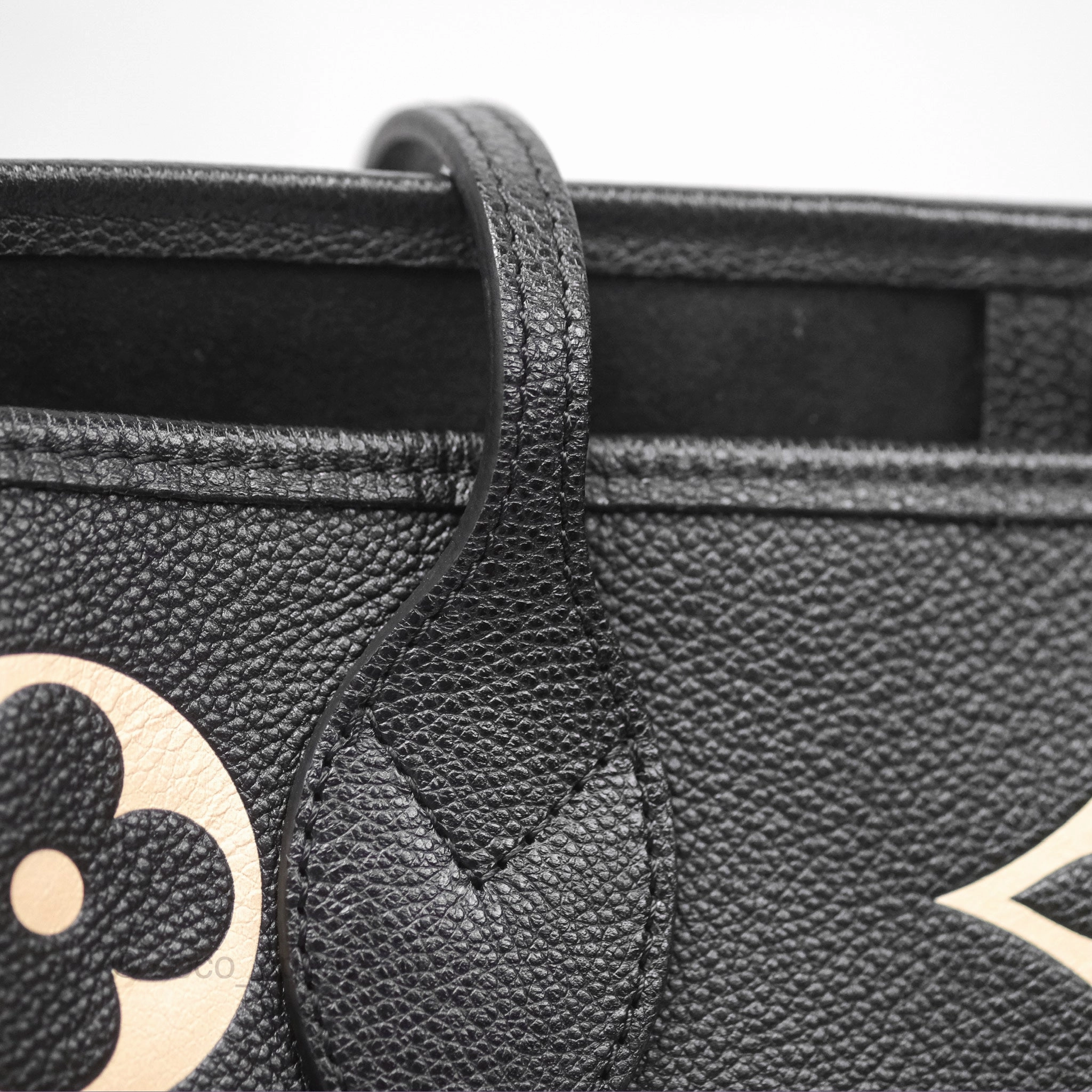 Louis Vuitton Neverfull MM Monogram Black Beige