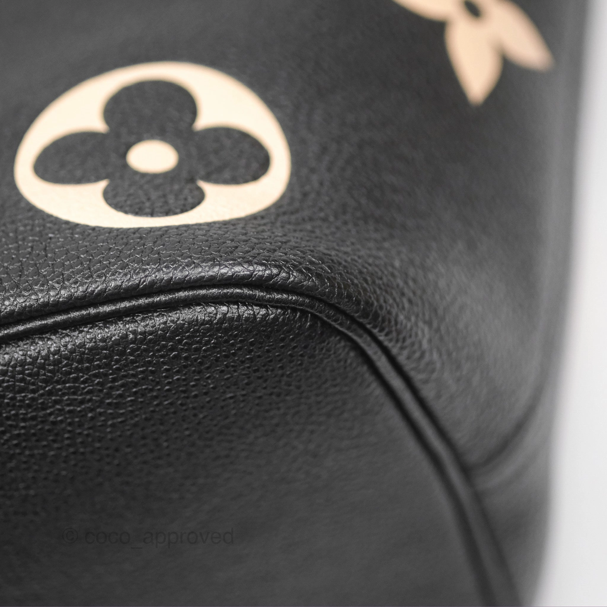 Louis Vuitton Neverfull MM Monogram Black Beige