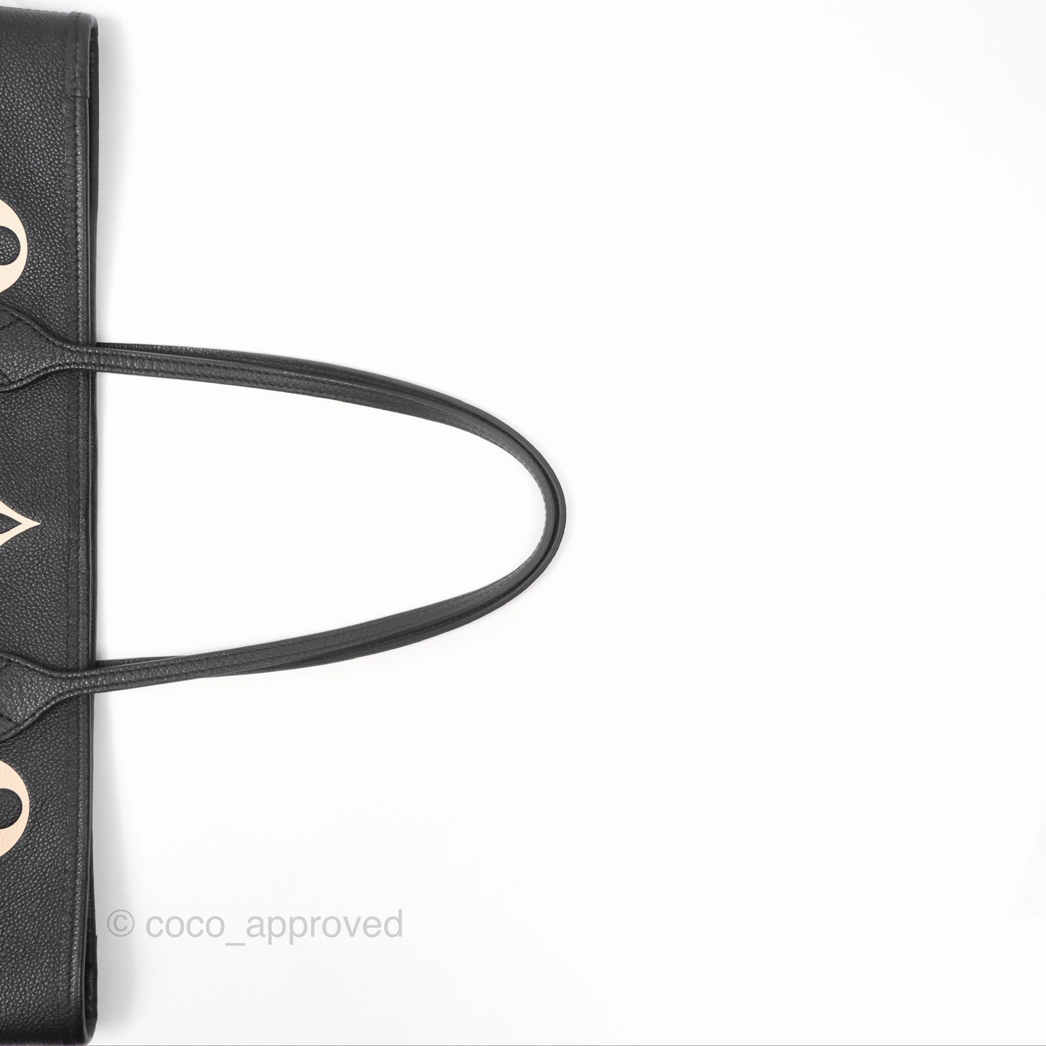Louis Vuitton Neverfull MM Monogram Black Beige
