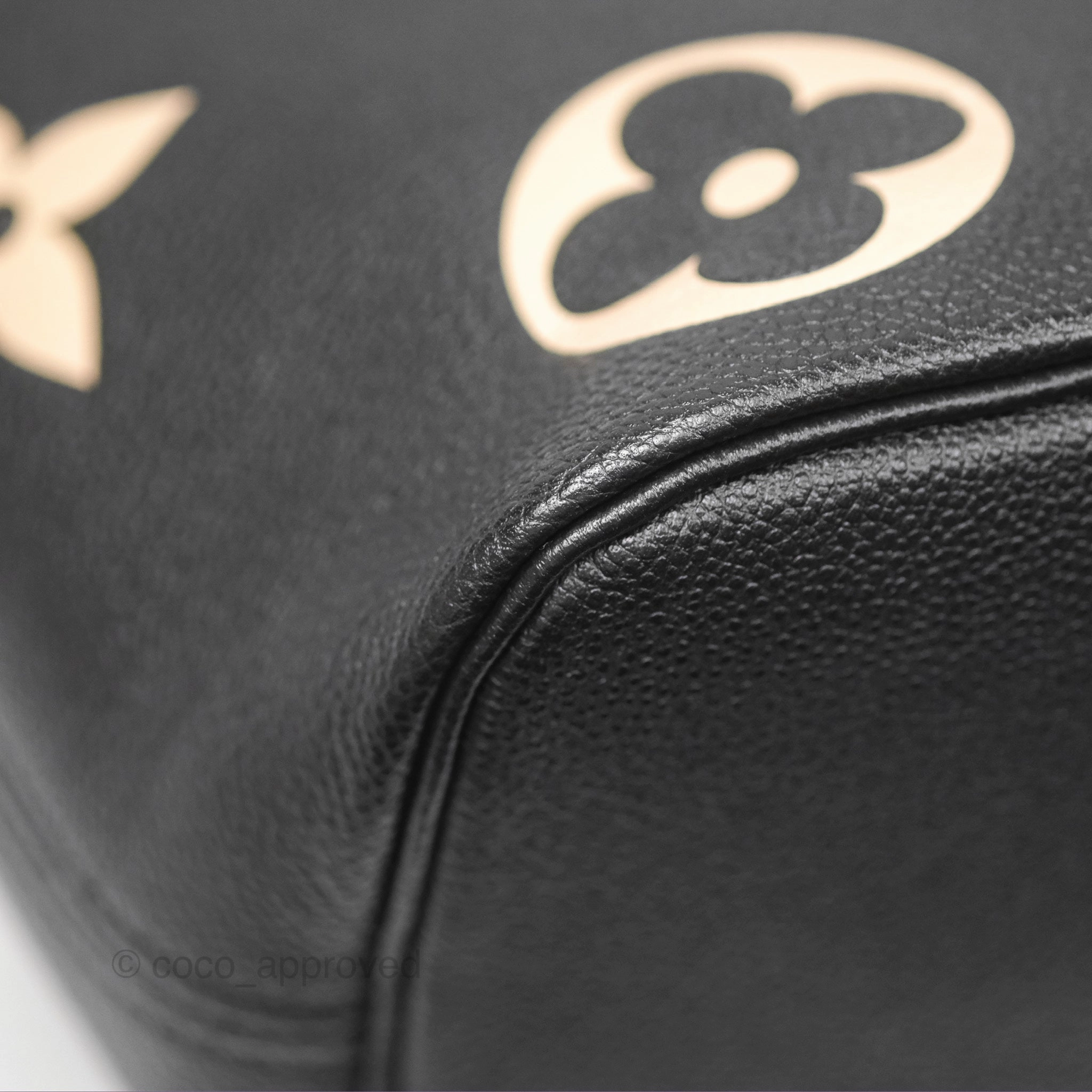 Louis Vuitton Neverfull MM Monogram Black Beige