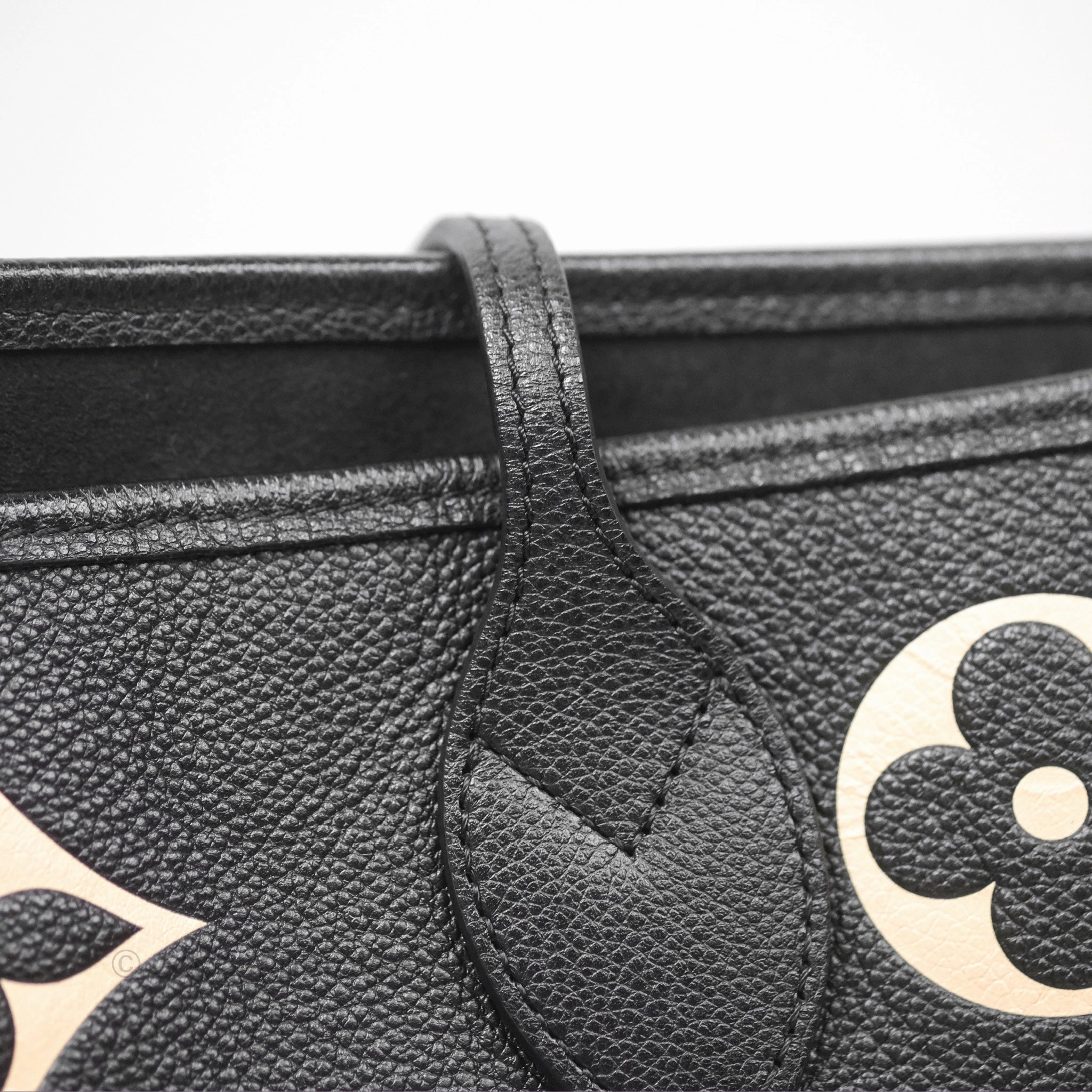 Louis Vuitton Neverfull MM Monogram Black Beige
