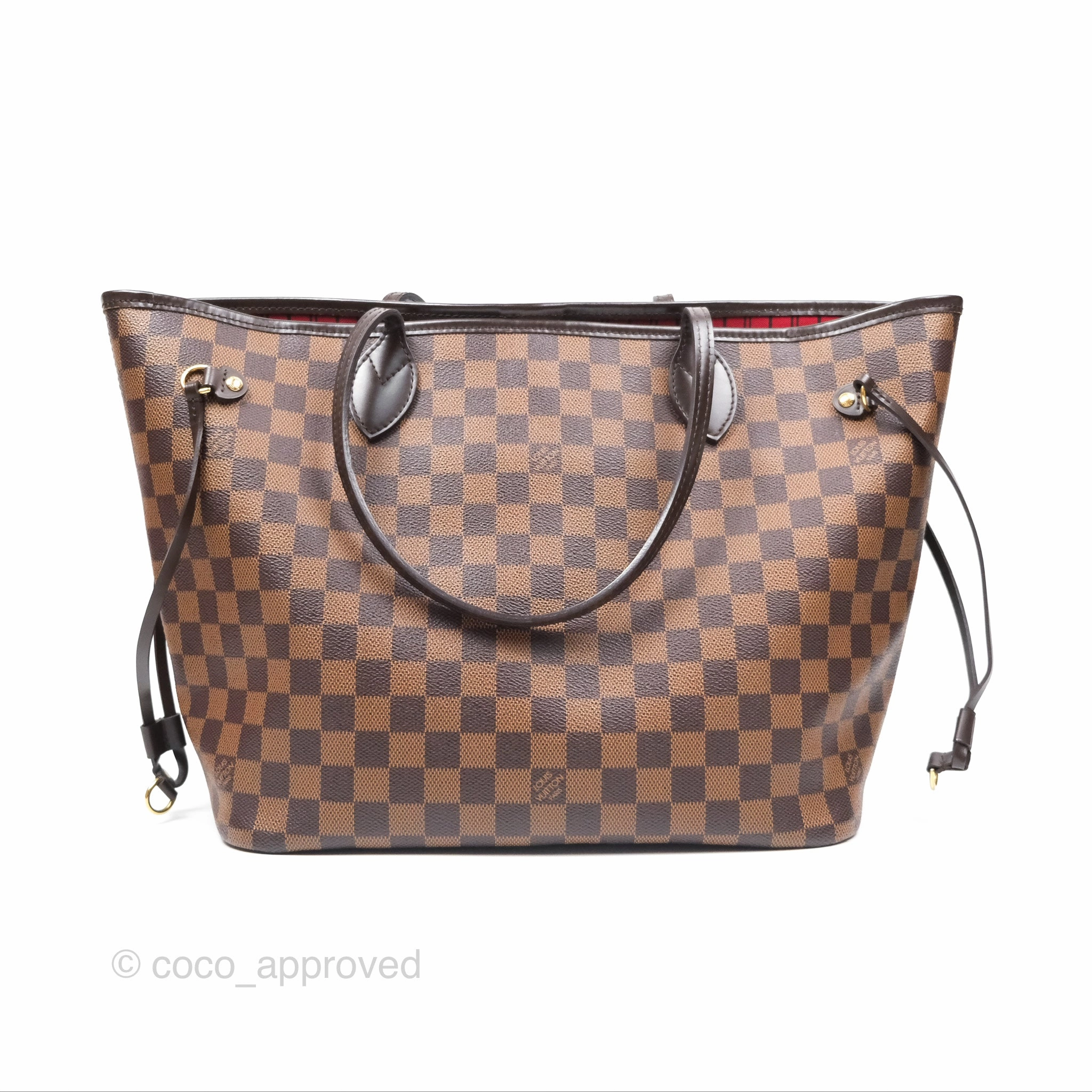Louis Vuitton Neverfull MM Tote Bag Damier Ebene Canvas