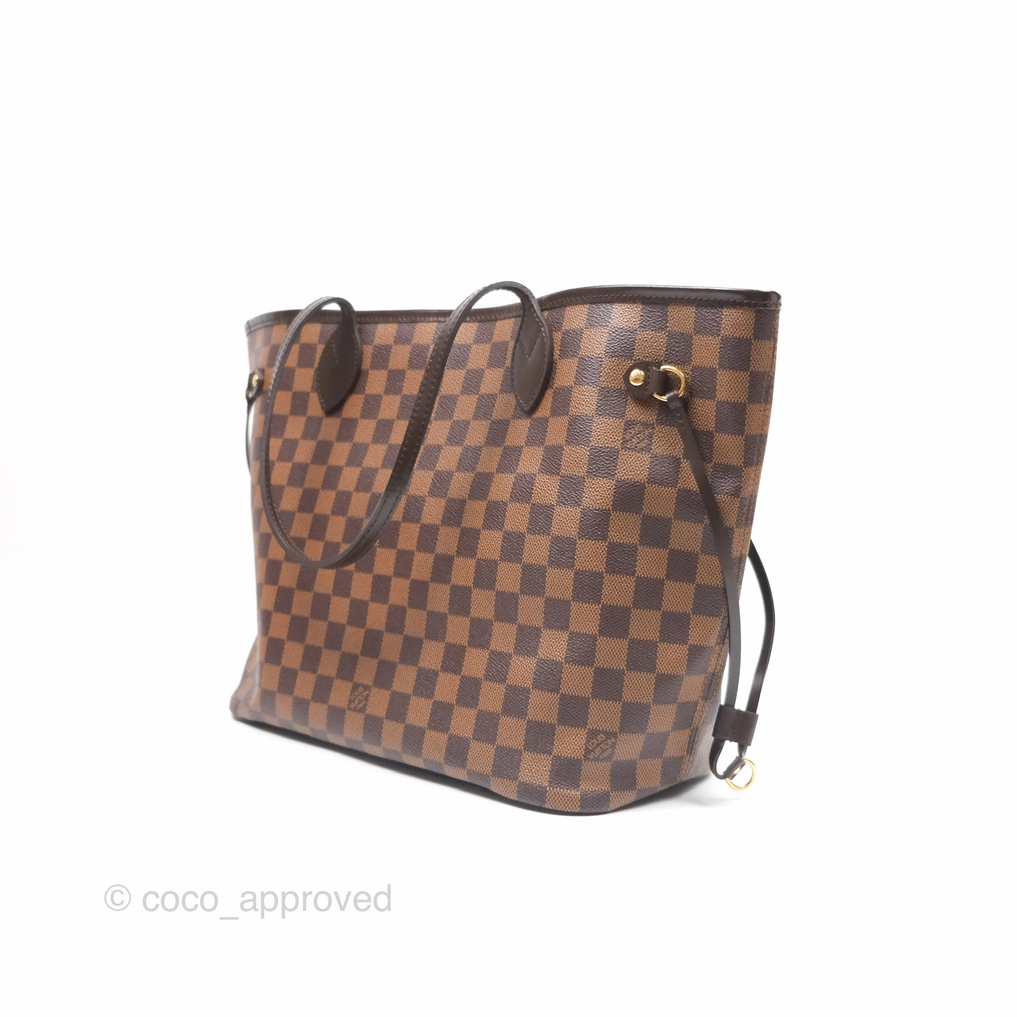 Louis Vuitton Neverfull MM Tote Bag Damier Ebene Canvas