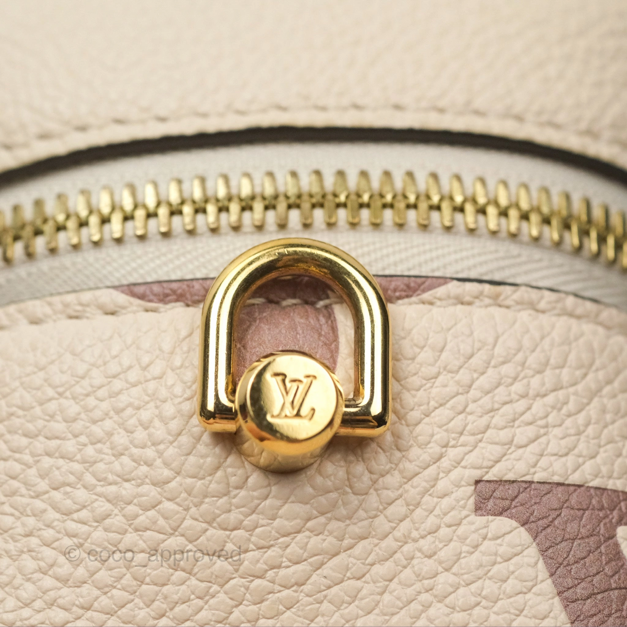 Louis Vuitton Vanity PM Empreinte Monogram Giant Creme/Bois de Rose
