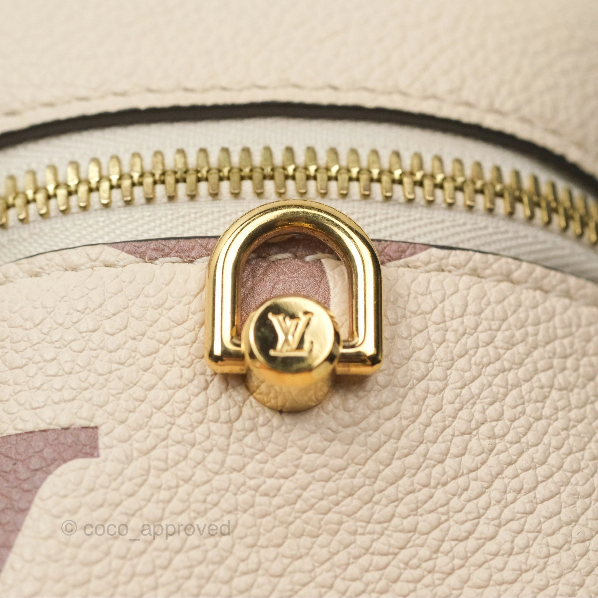Louis Vuitton Vanity PM Empreinte Monogram Giant Creme/Bois de Rose