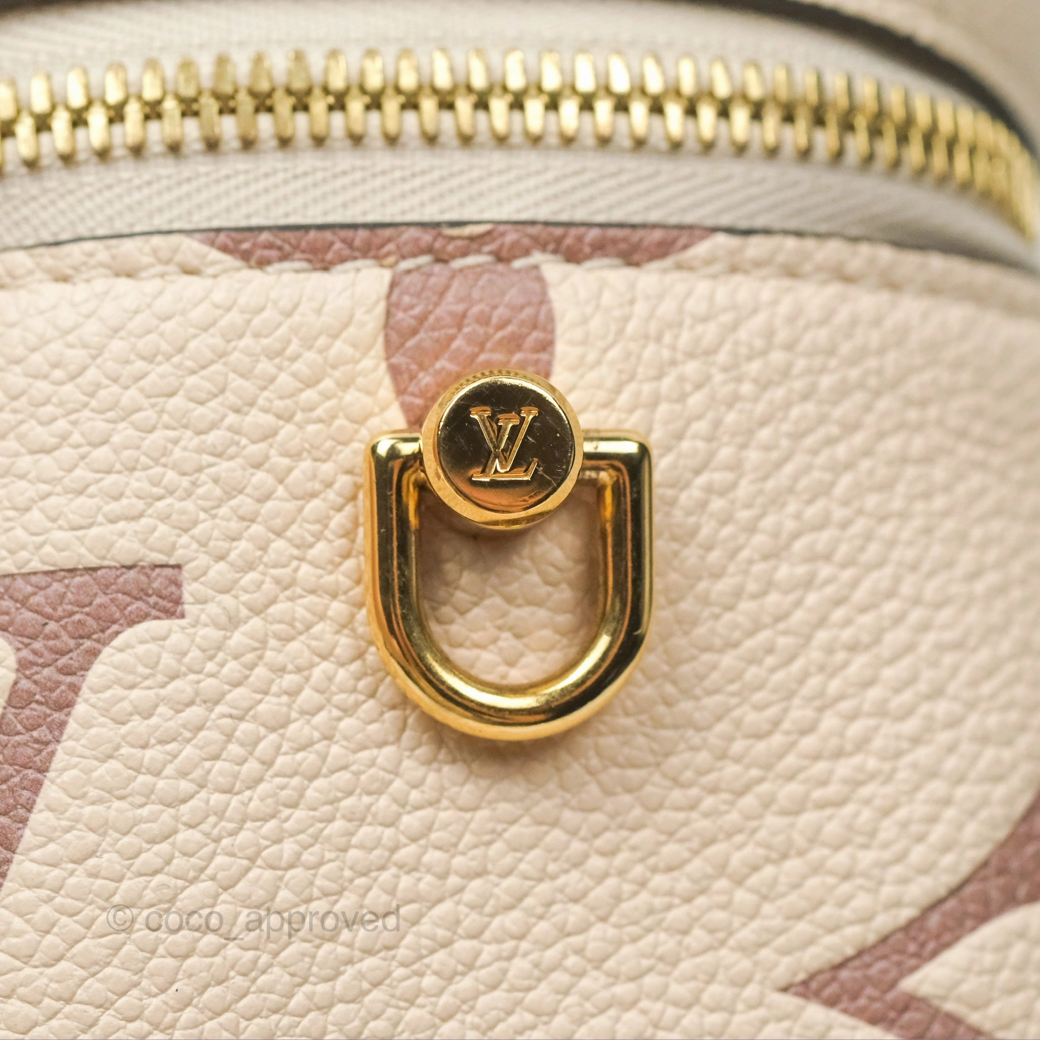 Louis Vuitton Vanity PM Empreinte Monogram Giant Creme/Bois de Rose