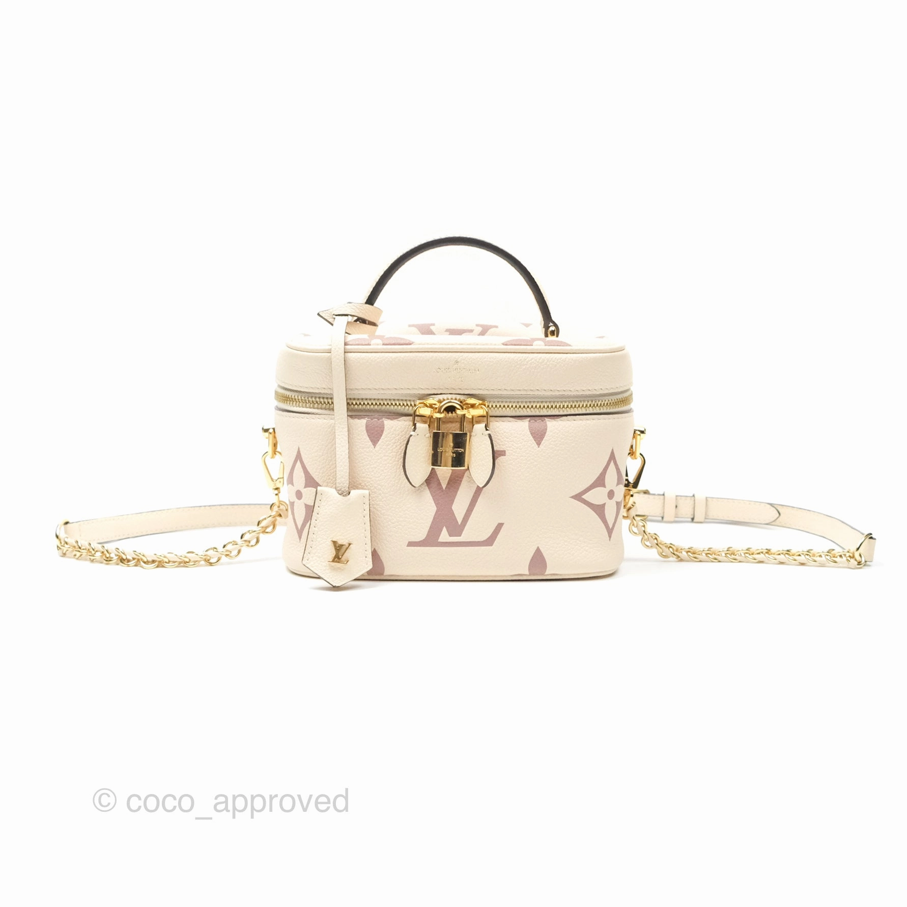 Louis Vuitton Vanity PM Empreinte Monogram Giant Creme/Bois de Rose