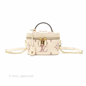 Louis Vuitton Vanity PM Empreinte Monogram Giant Creme/Bois de Rose