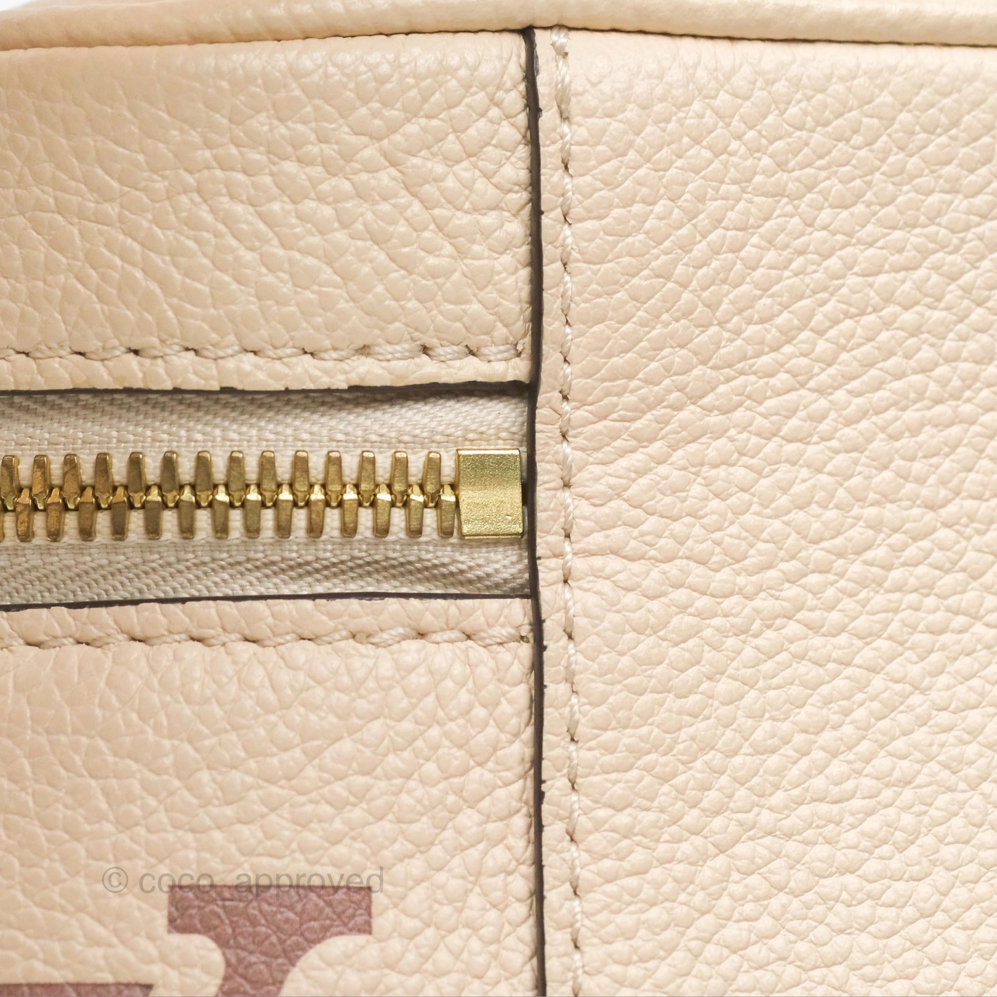 Louis Vuitton Vanity PM Empreinte Monogram Giant Creme/Bois de Rose