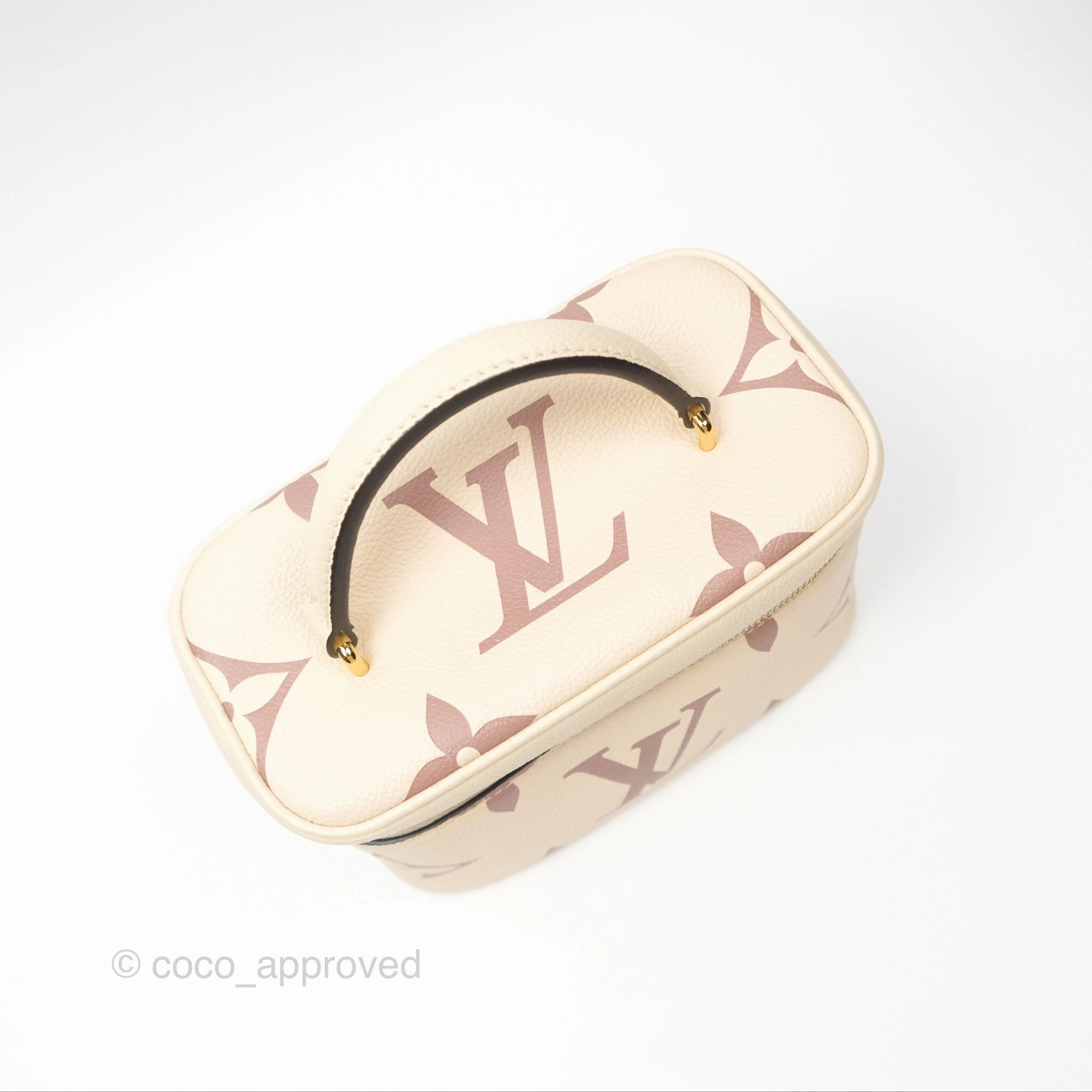 Louis Vuitton Vanity PM Empreinte Monogram Giant Creme/Bois de Rose