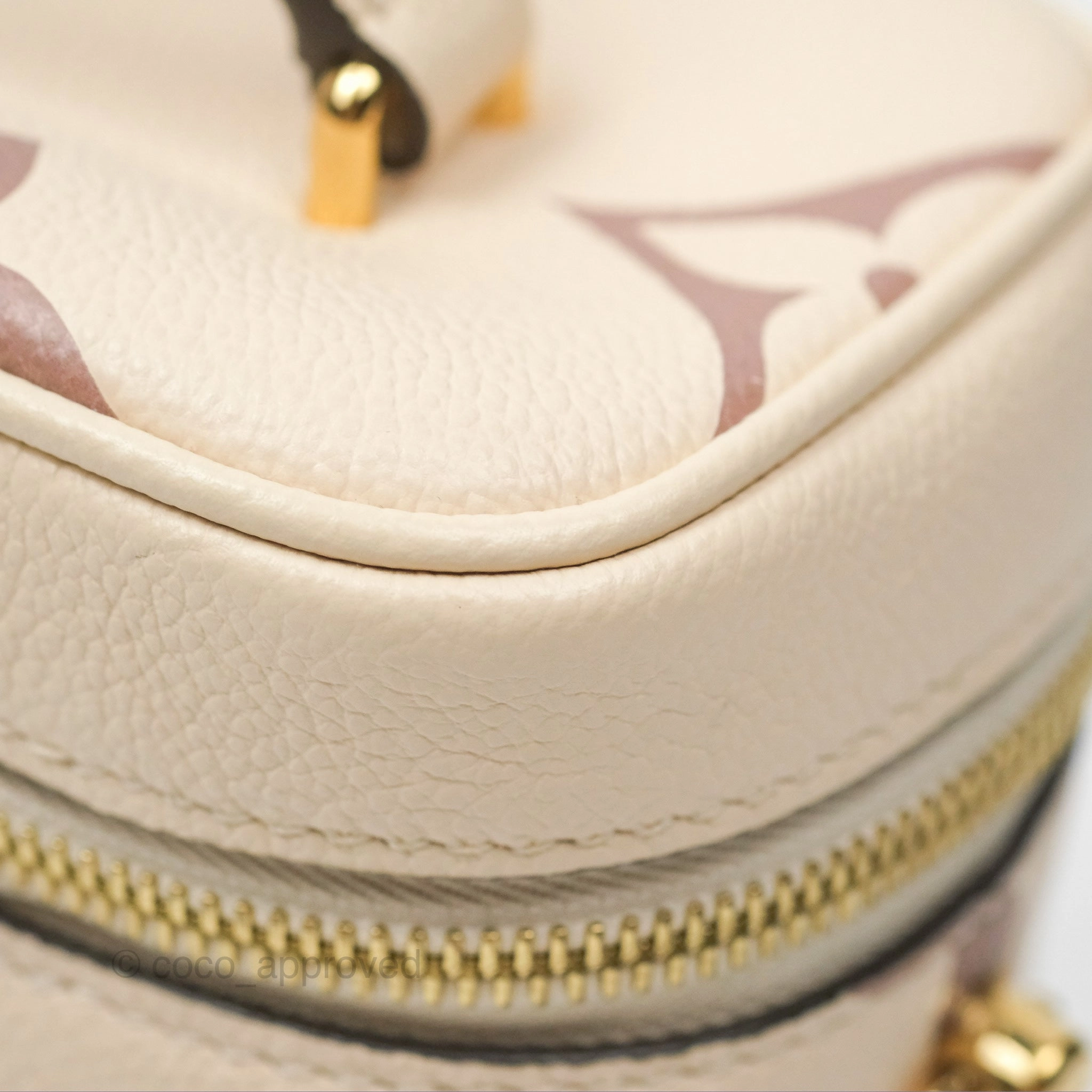 Louis Vuitton Vanity PM Empreinte Monogram Giant Creme/Bois de Rose