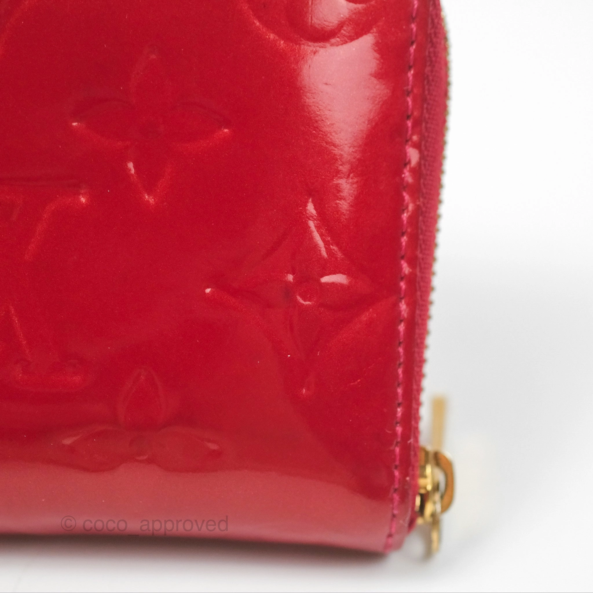 Louis Vuitton Vernis Zippy Coin Purse Rouge Grenadine Patent
