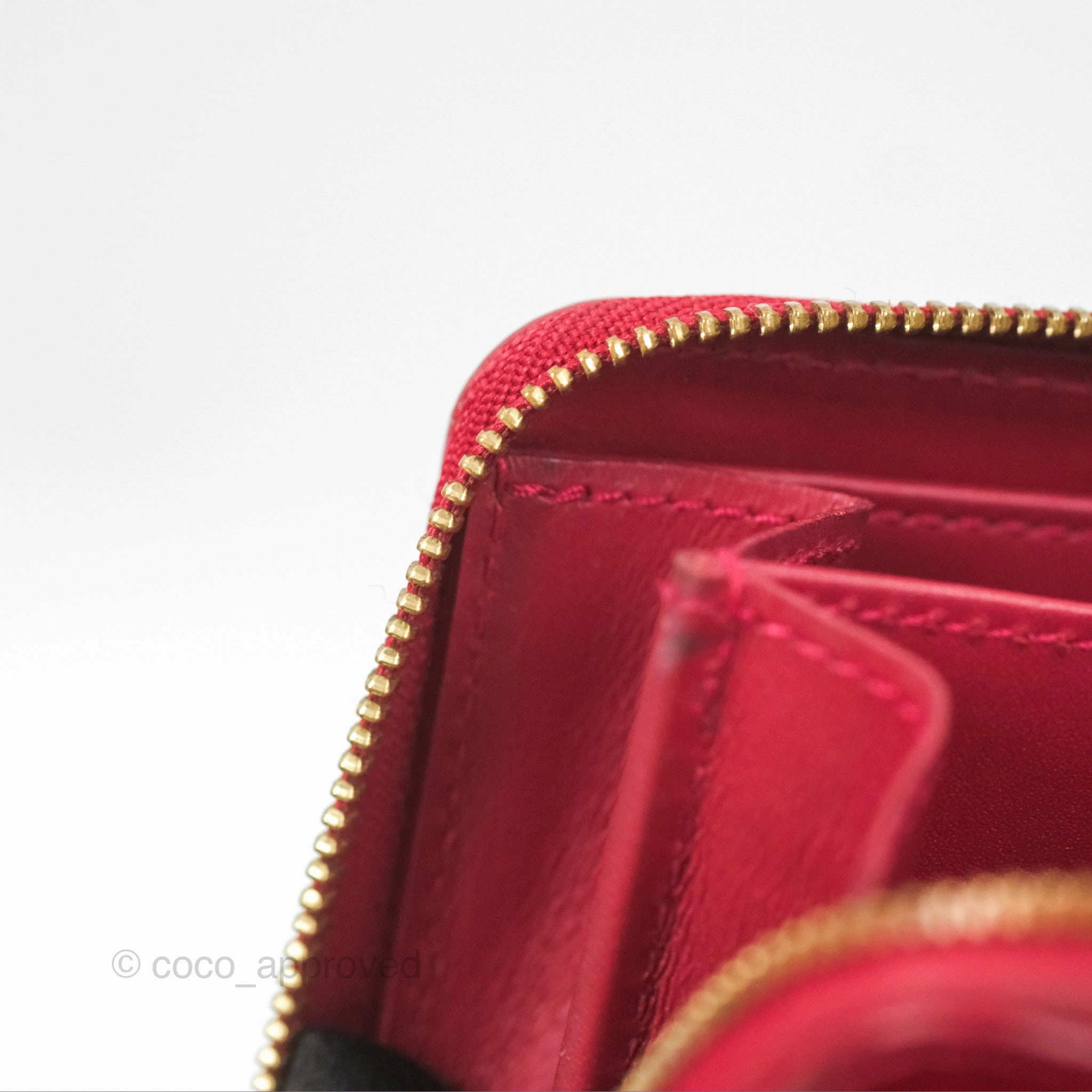 Louis Vuitton Vernis Zippy Coin Purse Rouge Grenadine Patent