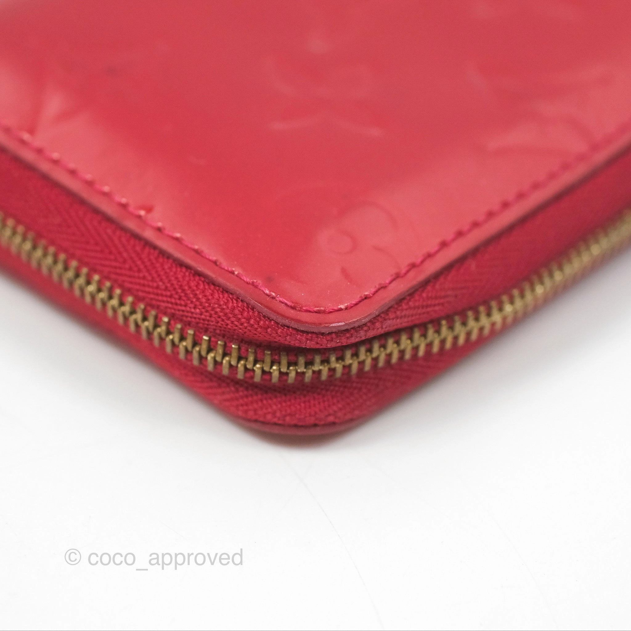 Louis Vuitton Vernis Zippy Coin Purse Rouge Grenadine Patent