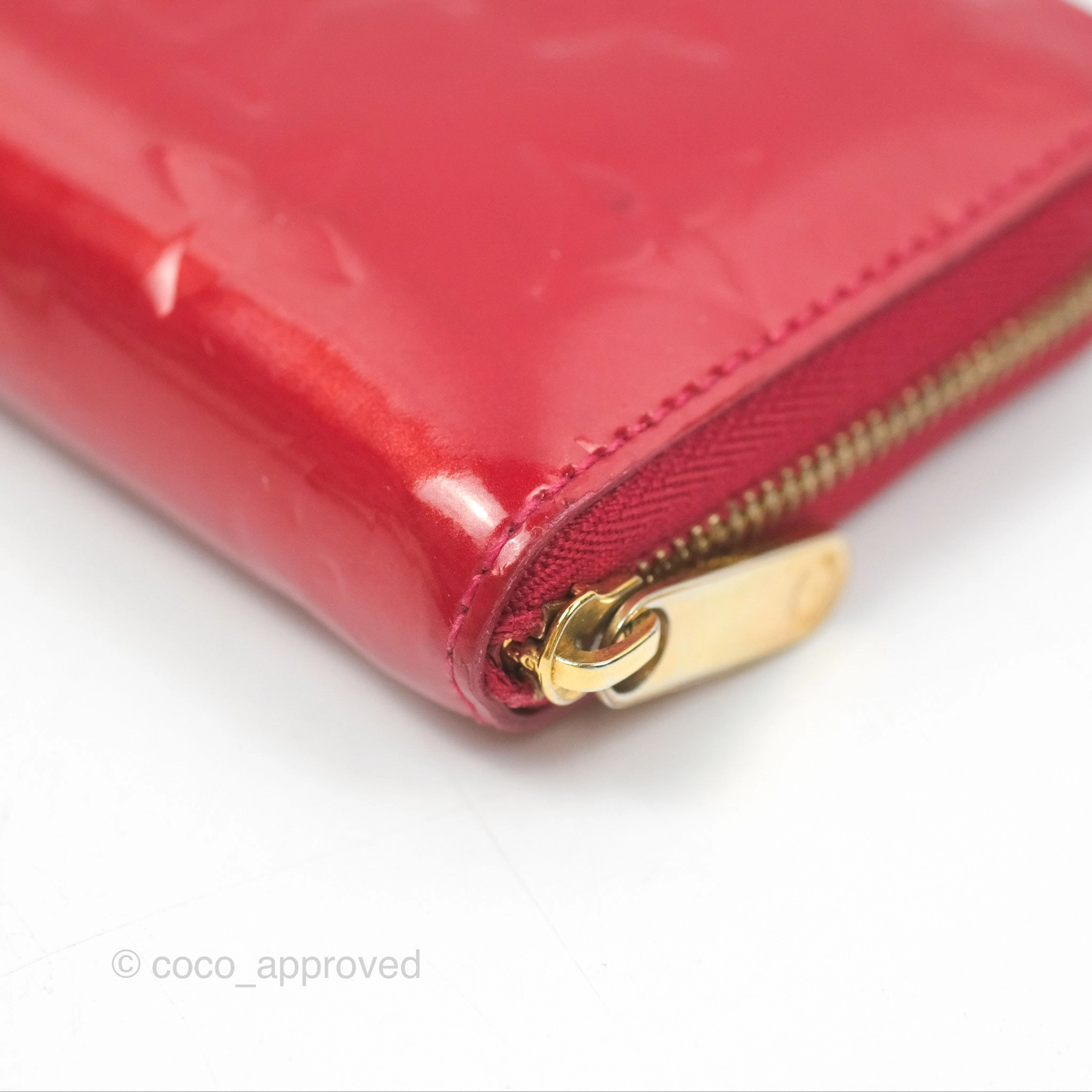 Louis Vuitton Vernis Zippy Coin Purse Rouge Grenadine Patent