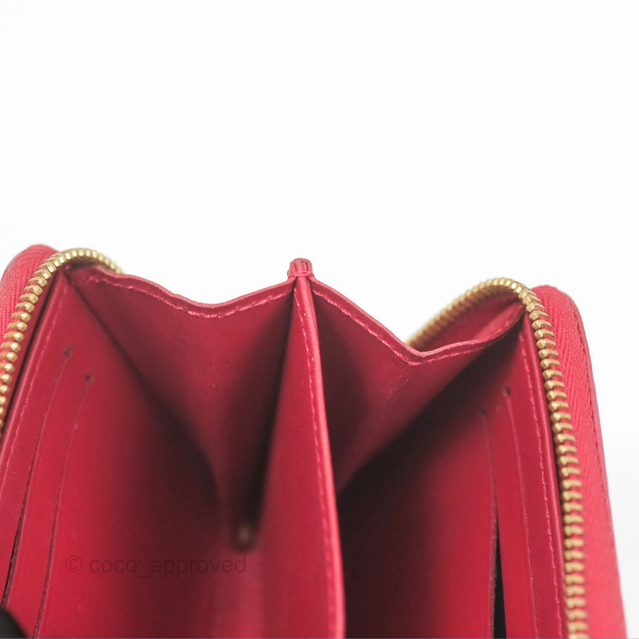 Louis Vuitton Vernis Zippy Coin Purse Rouge Grenadine Patent