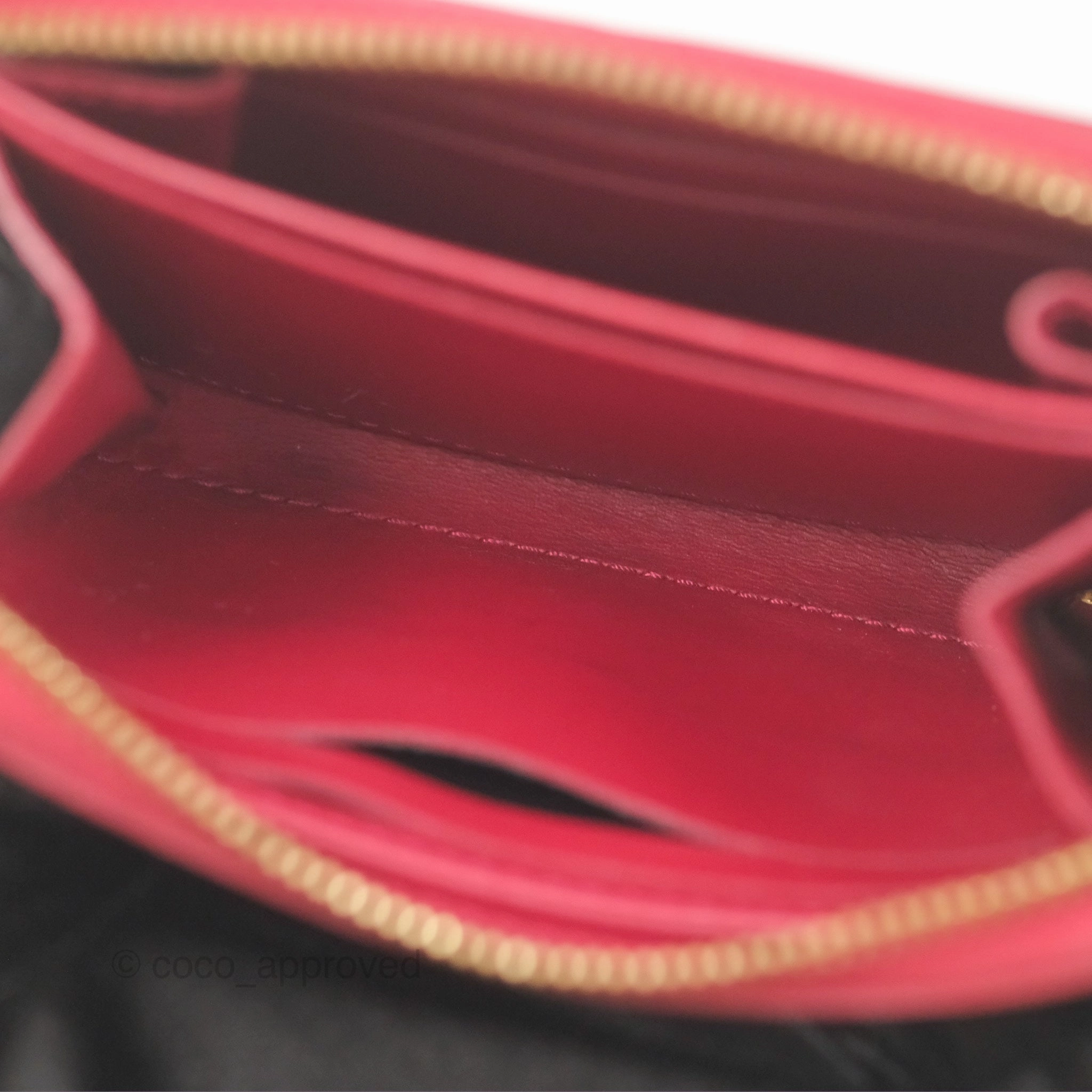 Louis Vuitton Vernis Zippy Coin Purse Rouge Grenadine Patent