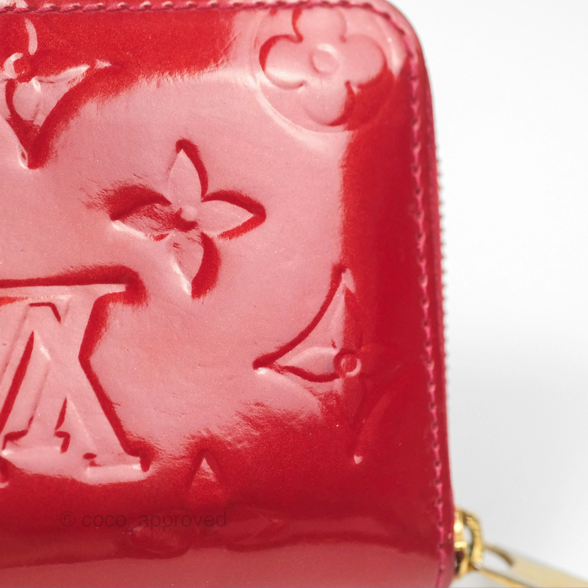 Louis Vuitton Vernis Zippy Coin Purse Rouge Grenadine Patent
