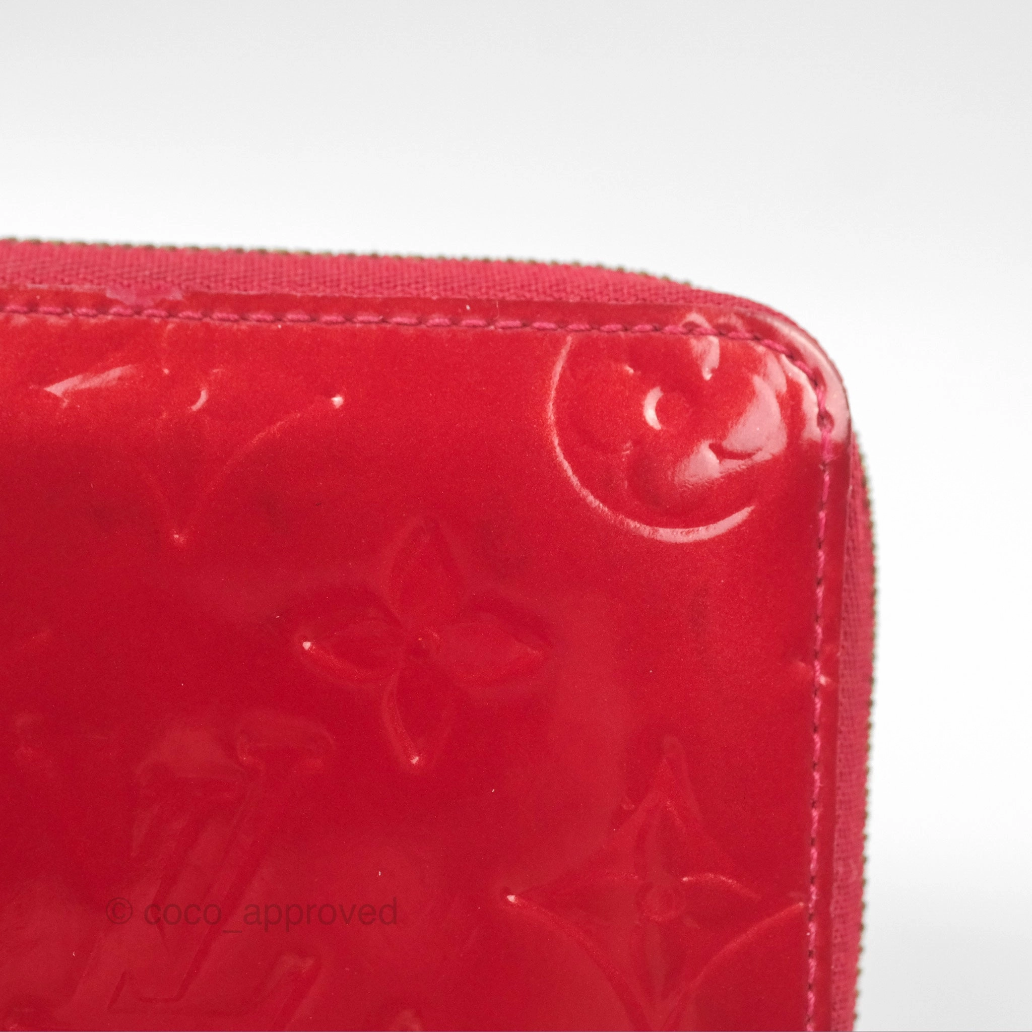 Louis Vuitton Vernis Zippy Coin Purse Rouge Grenadine Patent