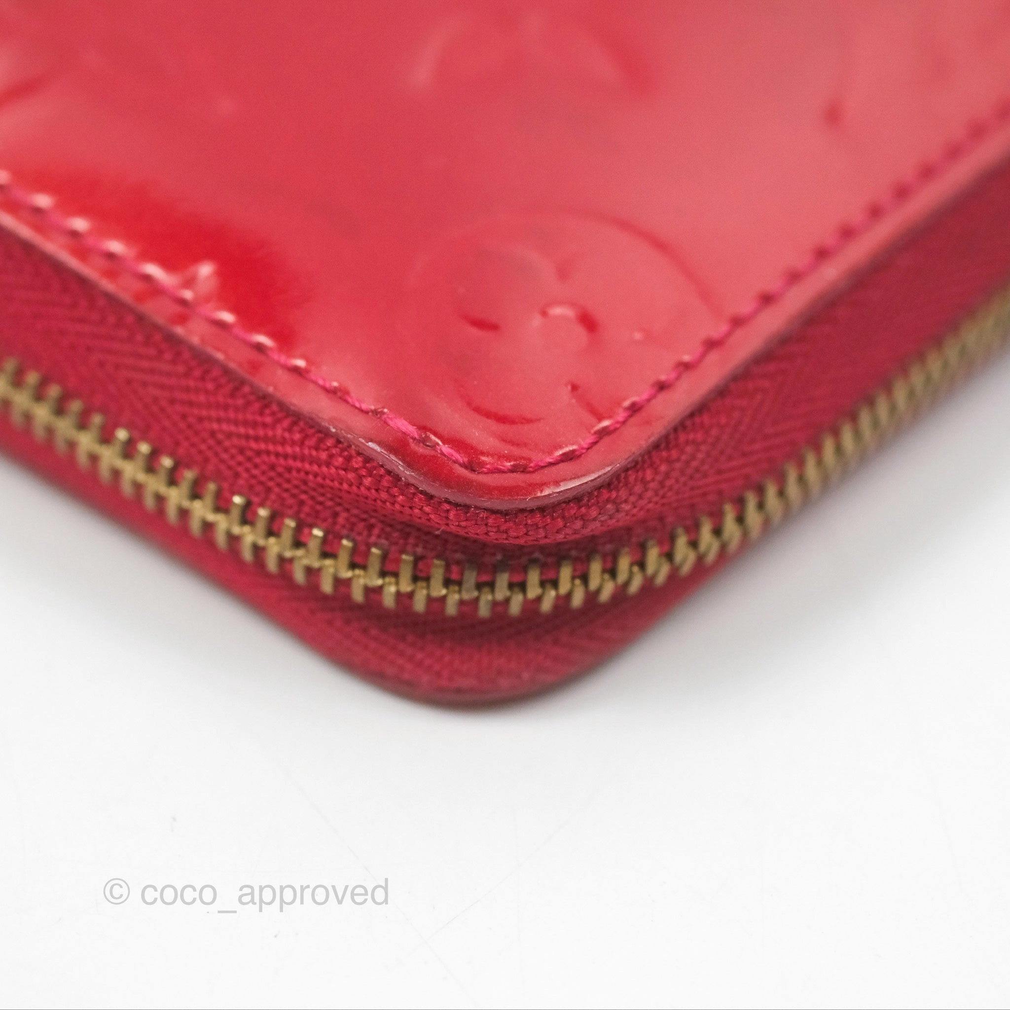 Louis Vuitton Vernis Zippy Coin Purse Rouge Grenadine Patent