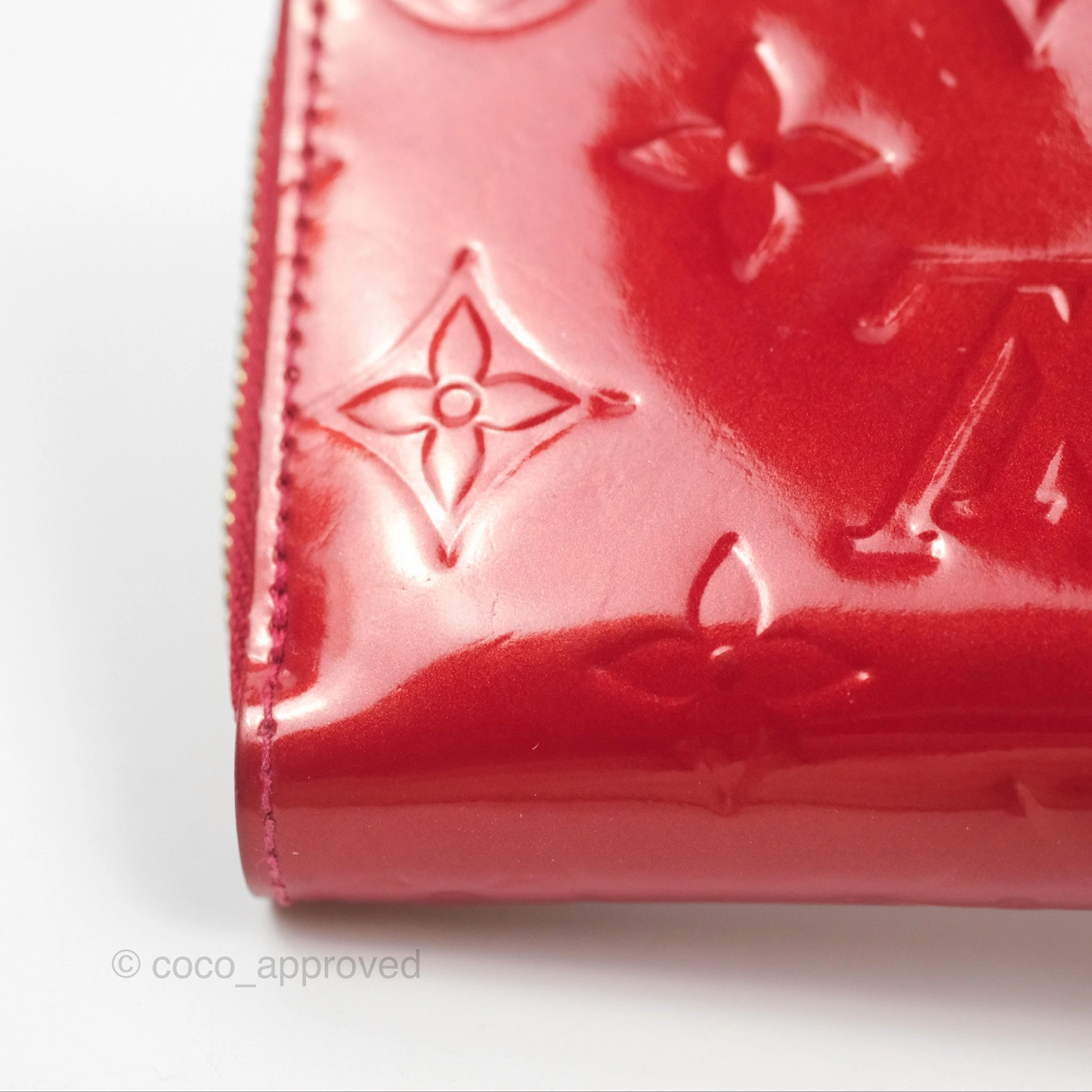 Louis Vuitton Vernis Zippy Coin Purse Rouge Grenadine Patent