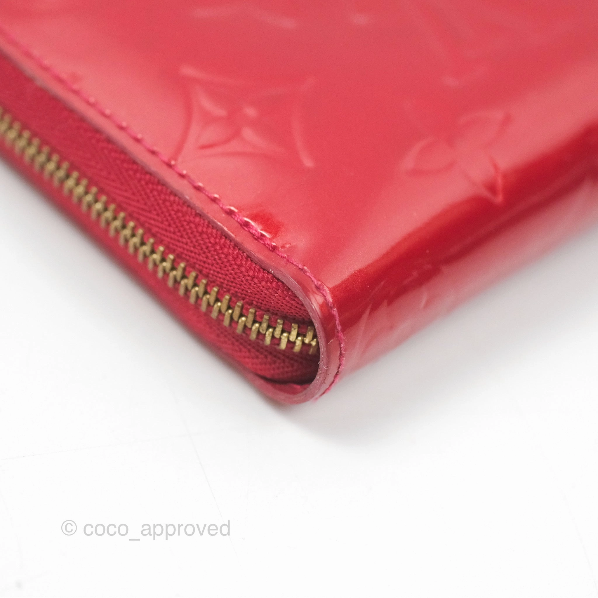 Louis Vuitton Vernis Zippy Coin Purse Rouge Grenadine Patent