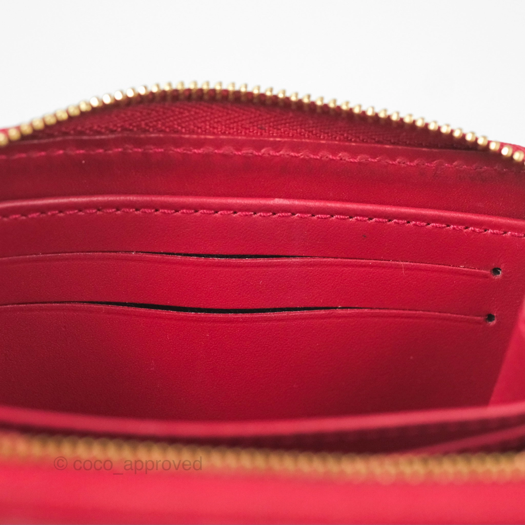 Louis Vuitton Vernis Zippy Coin Purse Rouge Grenadine Patent
