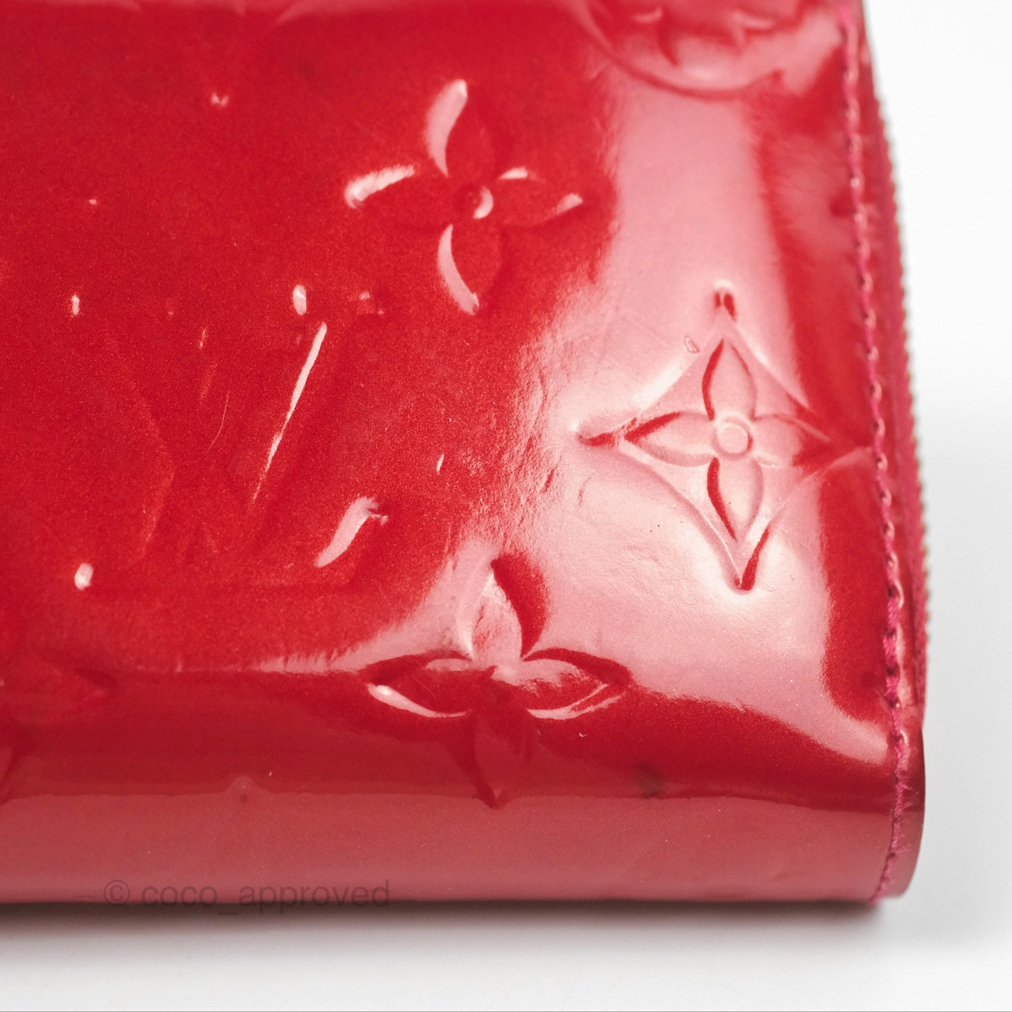 Louis Vuitton Vernis Zippy Coin Purse Rouge Grenadine Patent