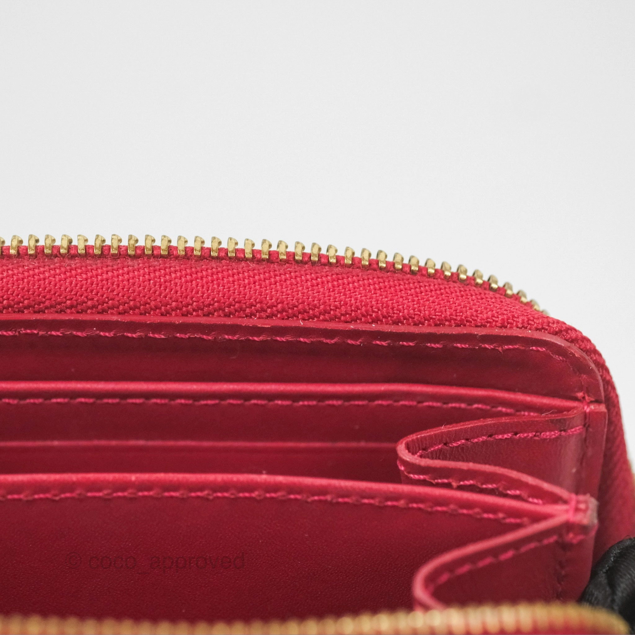 Louis Vuitton Vernis Zippy Coin Purse Rouge Grenadine Patent
