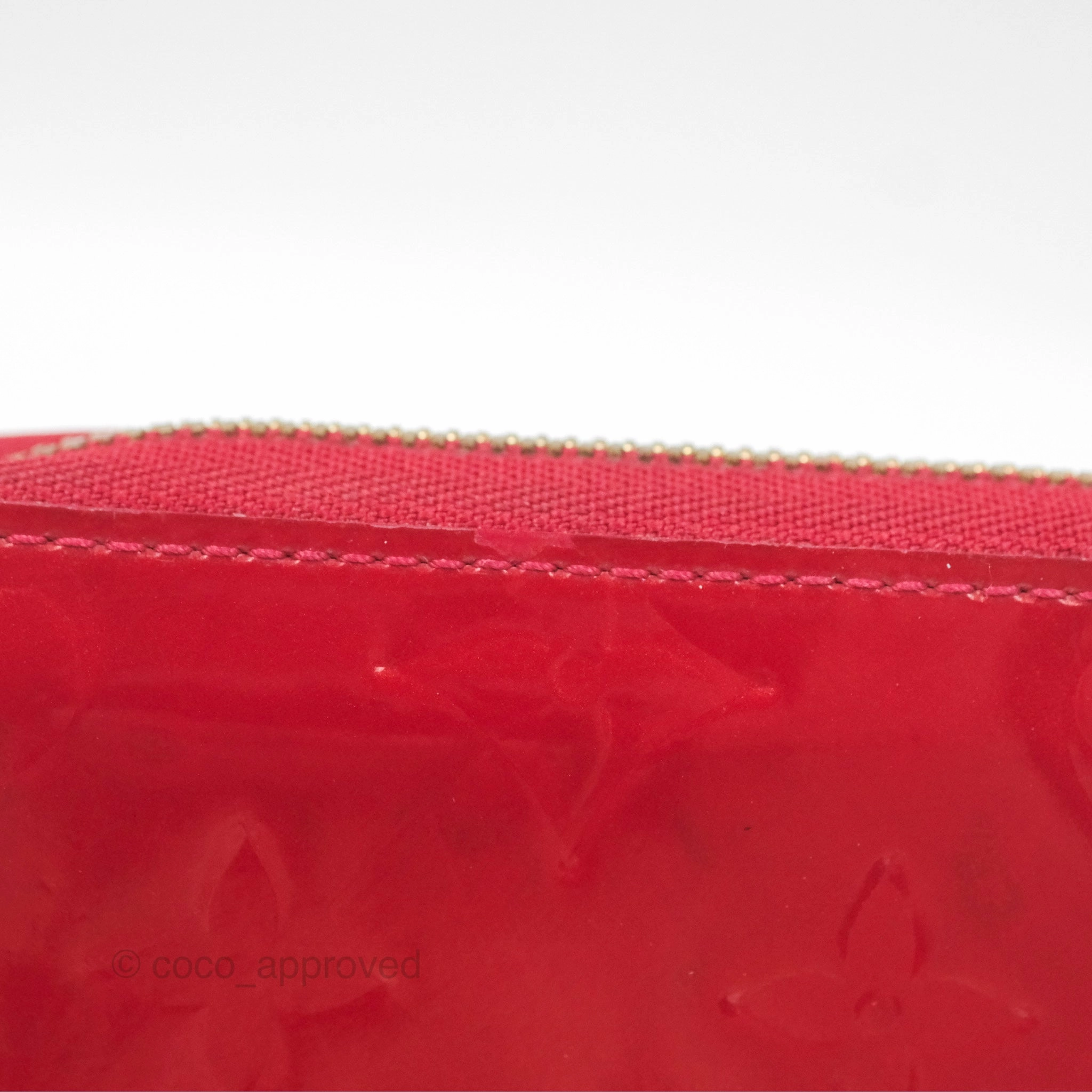 Louis Vuitton Vernis Zippy Coin Purse Rouge Grenadine Patent