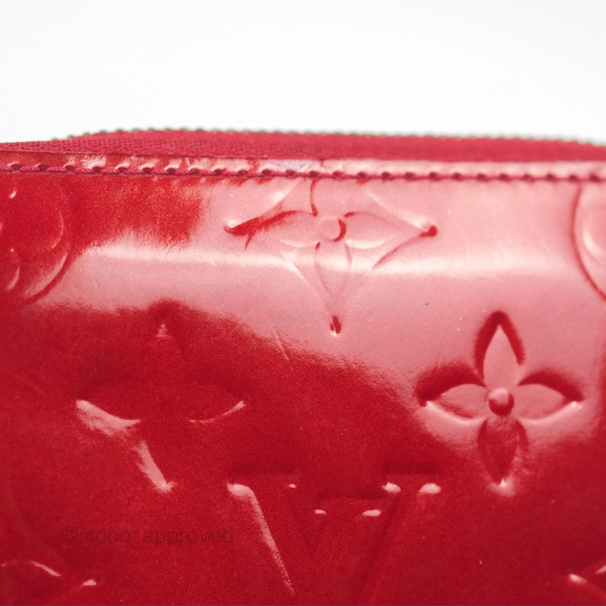 Louis Vuitton Vernis Zippy Coin Purse Rouge Grenadine Patent